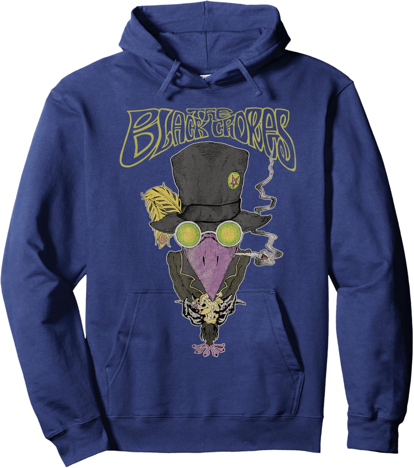 Official The Black Crowes Top Hat Crowe Hoodie - Hoodie | Navy