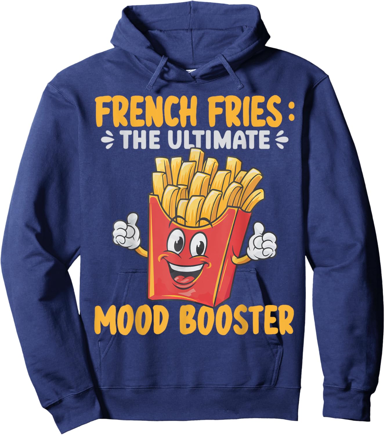 French Fries Art Women Fast Food Lover French Fry Hoodie - Hoodie | Navy