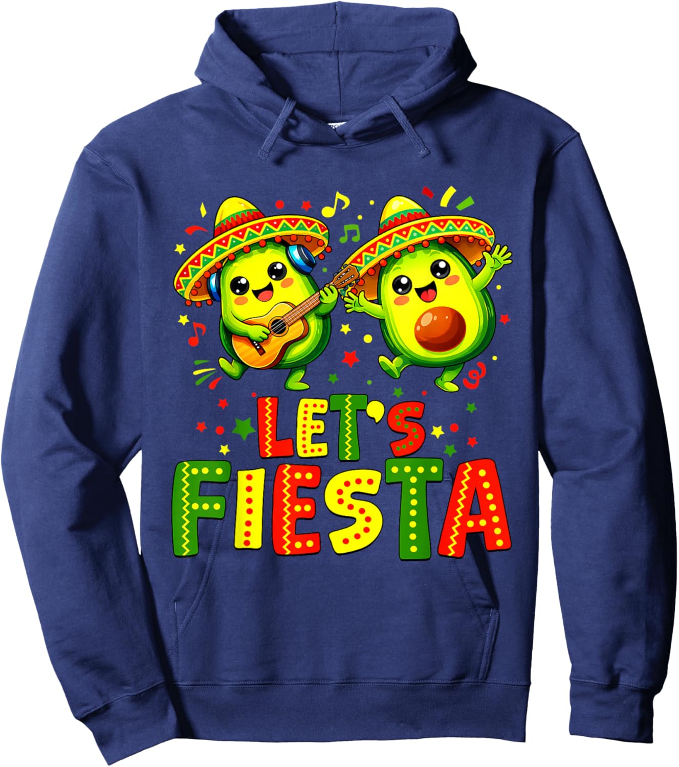 Funny Mexican Let's Fiesta Cinco De Mayo Women Kids Hoodie - Hoodie | Navy