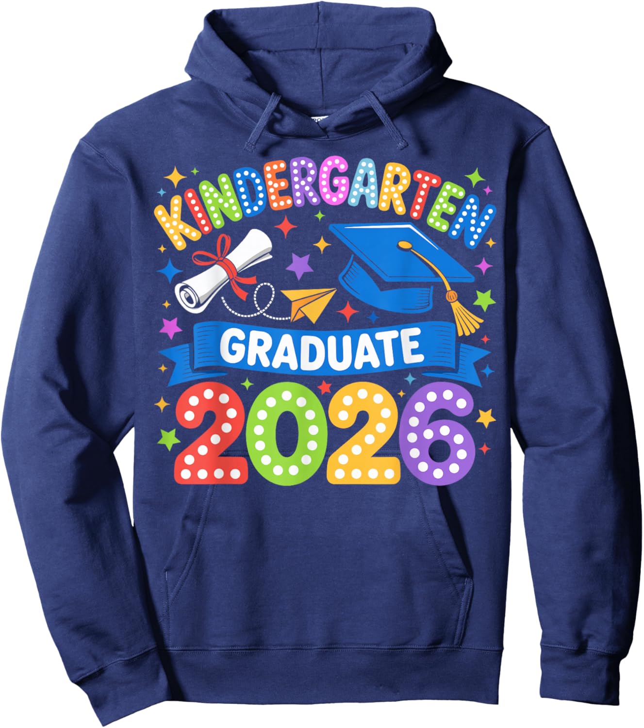 Kindergarten Graduation 2026 Graduate Kids Boys Girls Grad Hoodie - Hoodie | Navy