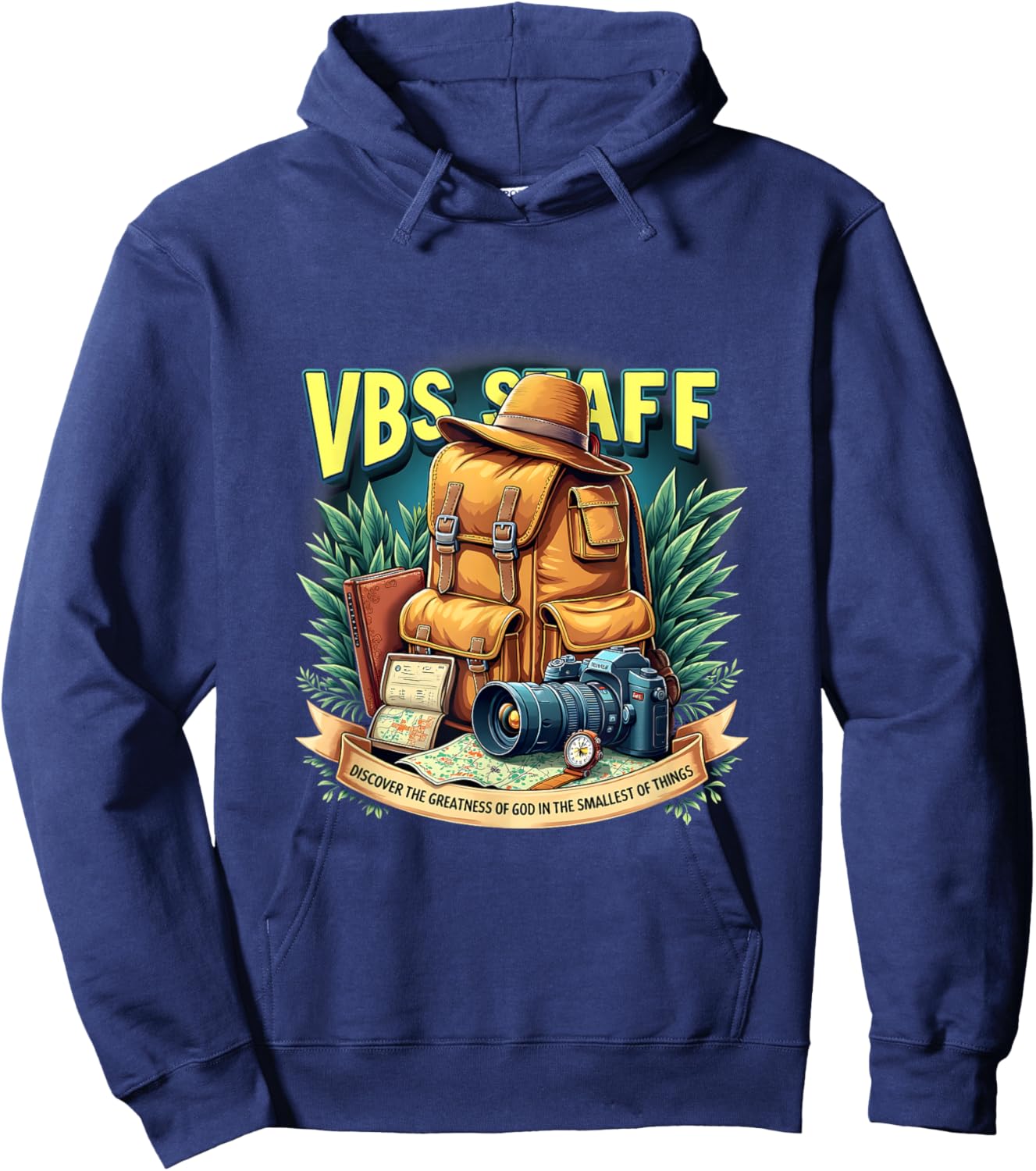 Staff Magnified Smallest Insects VBS Team VBS 2025 Adventure Hoodie - Hoodie | Navy