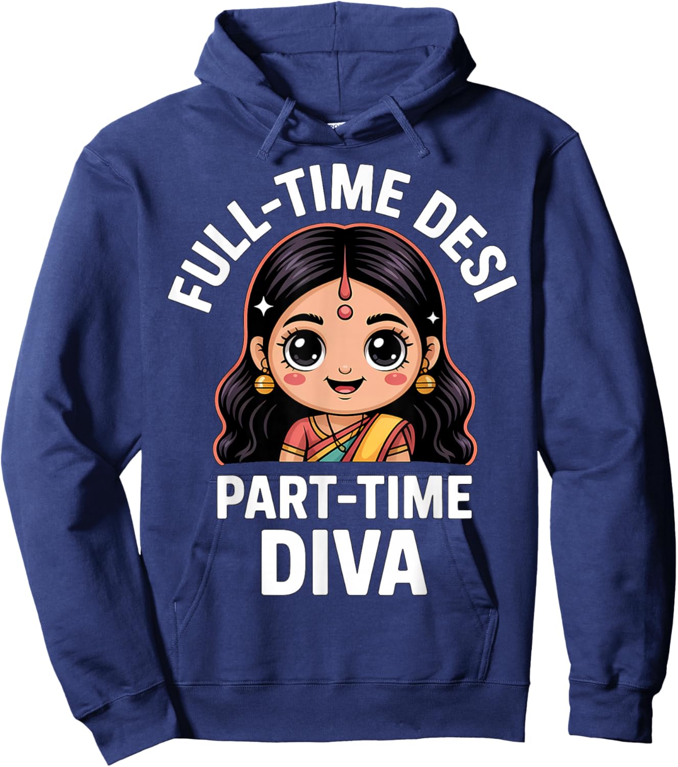 Funny Indian Girl Desi Roots Hoodie - Hoodie | Navy