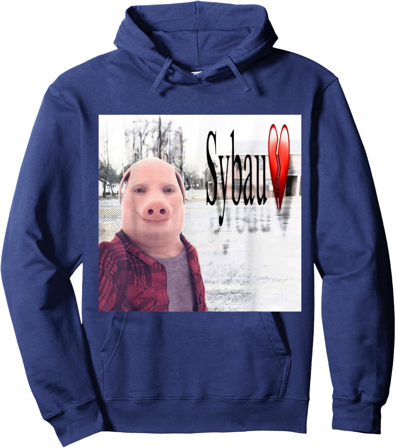 brainrot Cursed Funny inappripriate Hoodie - Hoodie | Navy