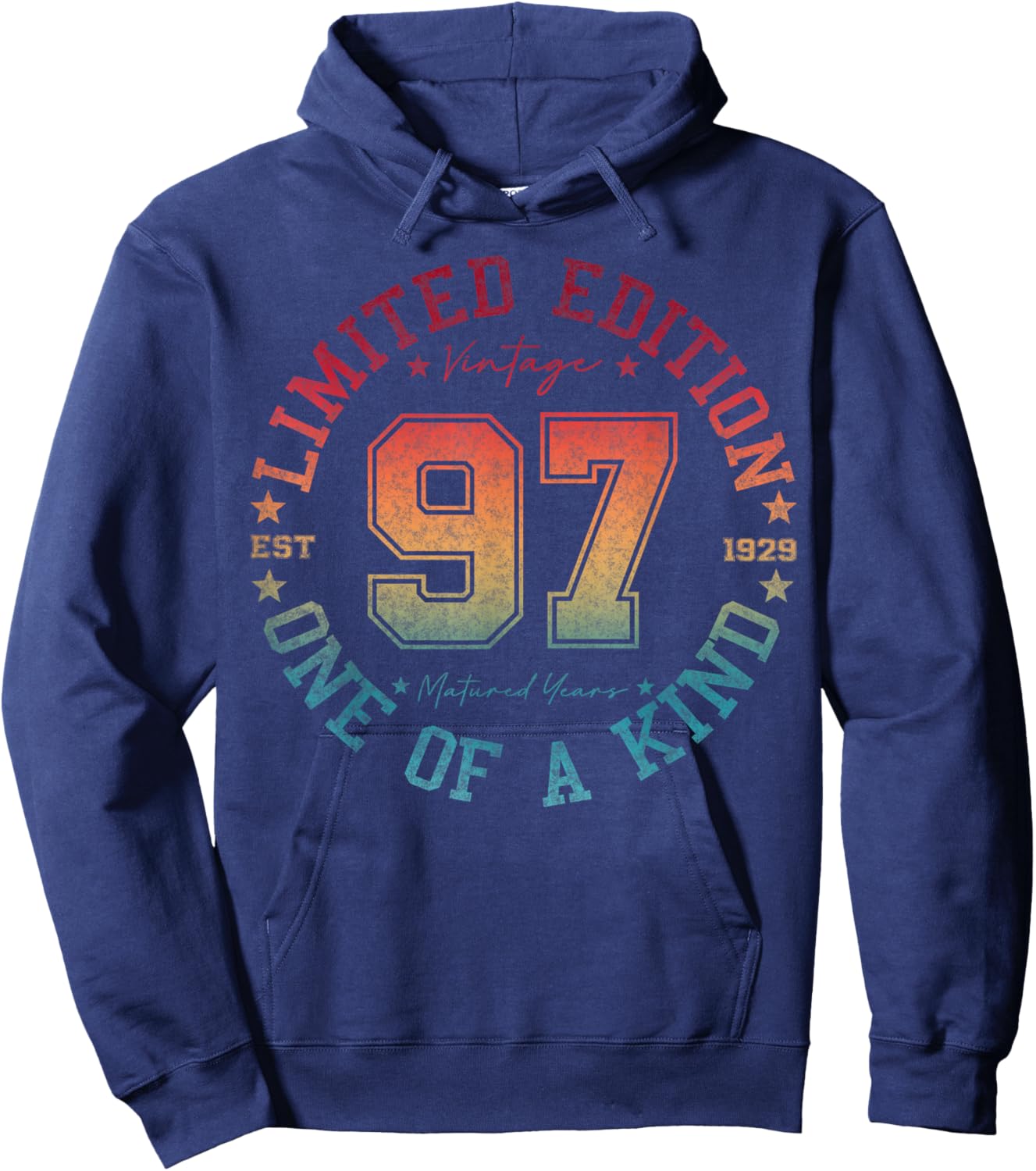 97 Year Old Gifts Vintage 1929 Limited Edition 97th Birthday Hoodie - Hoodie | Navy