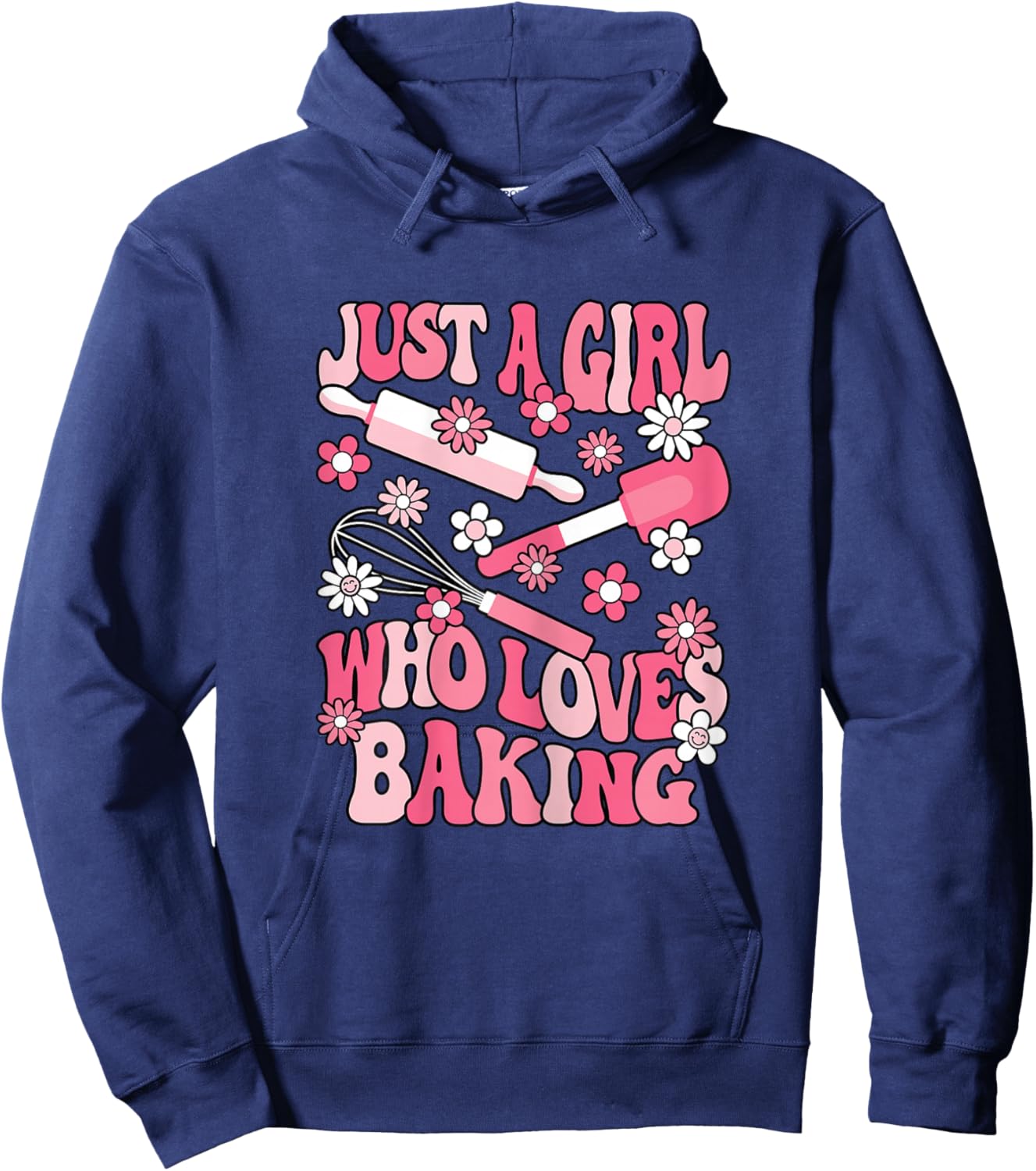 Just A Girl Who Loves Baking Bake Cute Baker Women Girls Hoodie - Hoodie | Navy