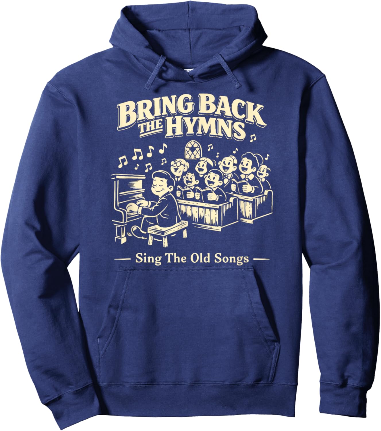 Praise and Worship Bring Back The Hymns Cool Christian Music Hoodie - Hoodie | Navy