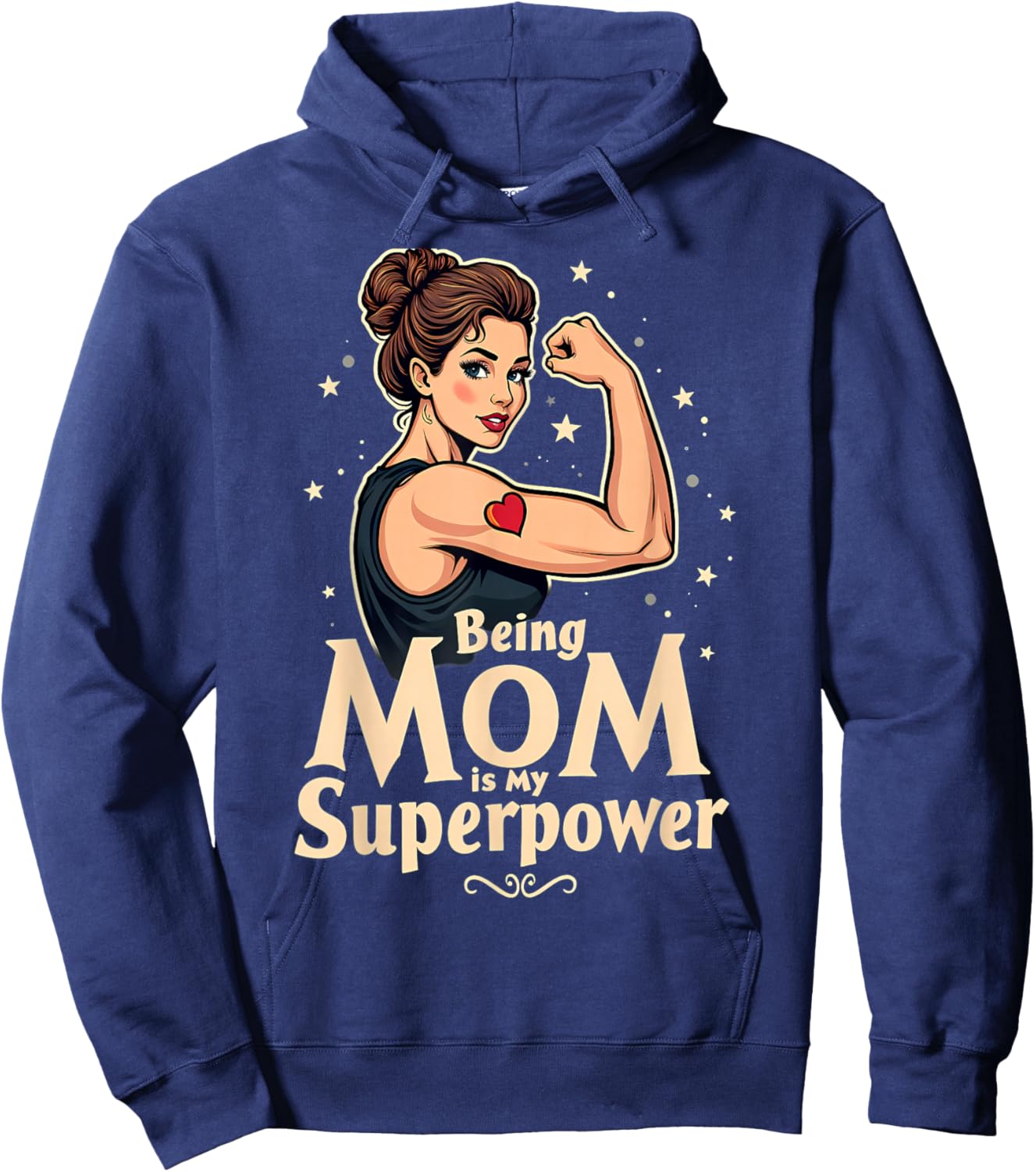 Mother's Day Gift Being Mom is My Superpower Hoodie - Hoodie | Navy