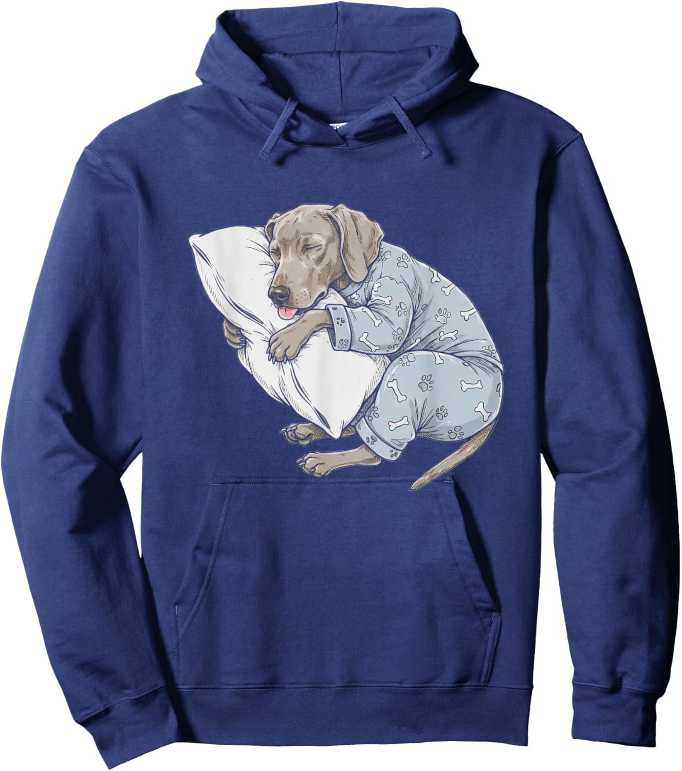Funny Sleepy Weimaraner Pajama Men Women Kids Hoodie - Hoodie | Navy