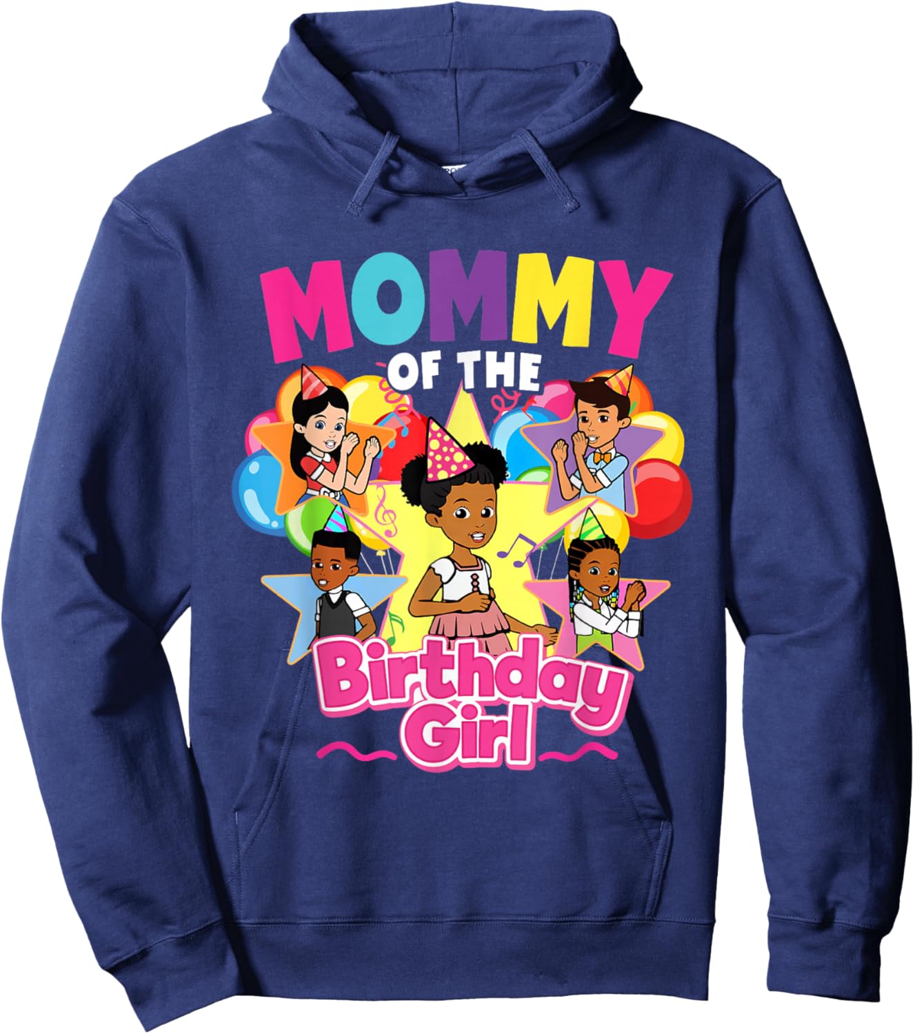 Mommy Birthday Girl Gracie Pink Doll Family Decorations Hoodie - Hoodie | Navy