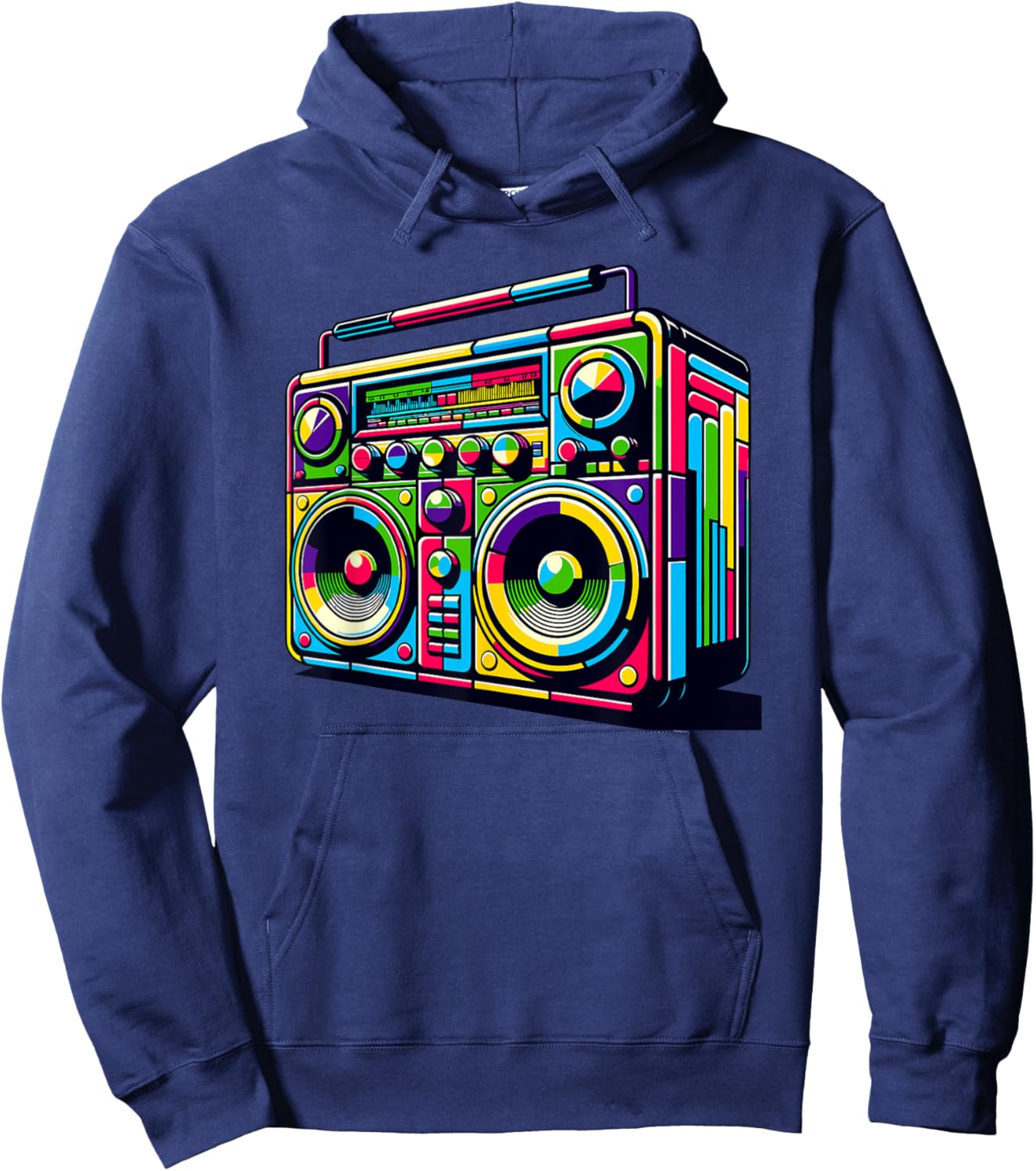 Boombox Old School 80s Music Hip Hop Hoodie - Hoodie | Navy