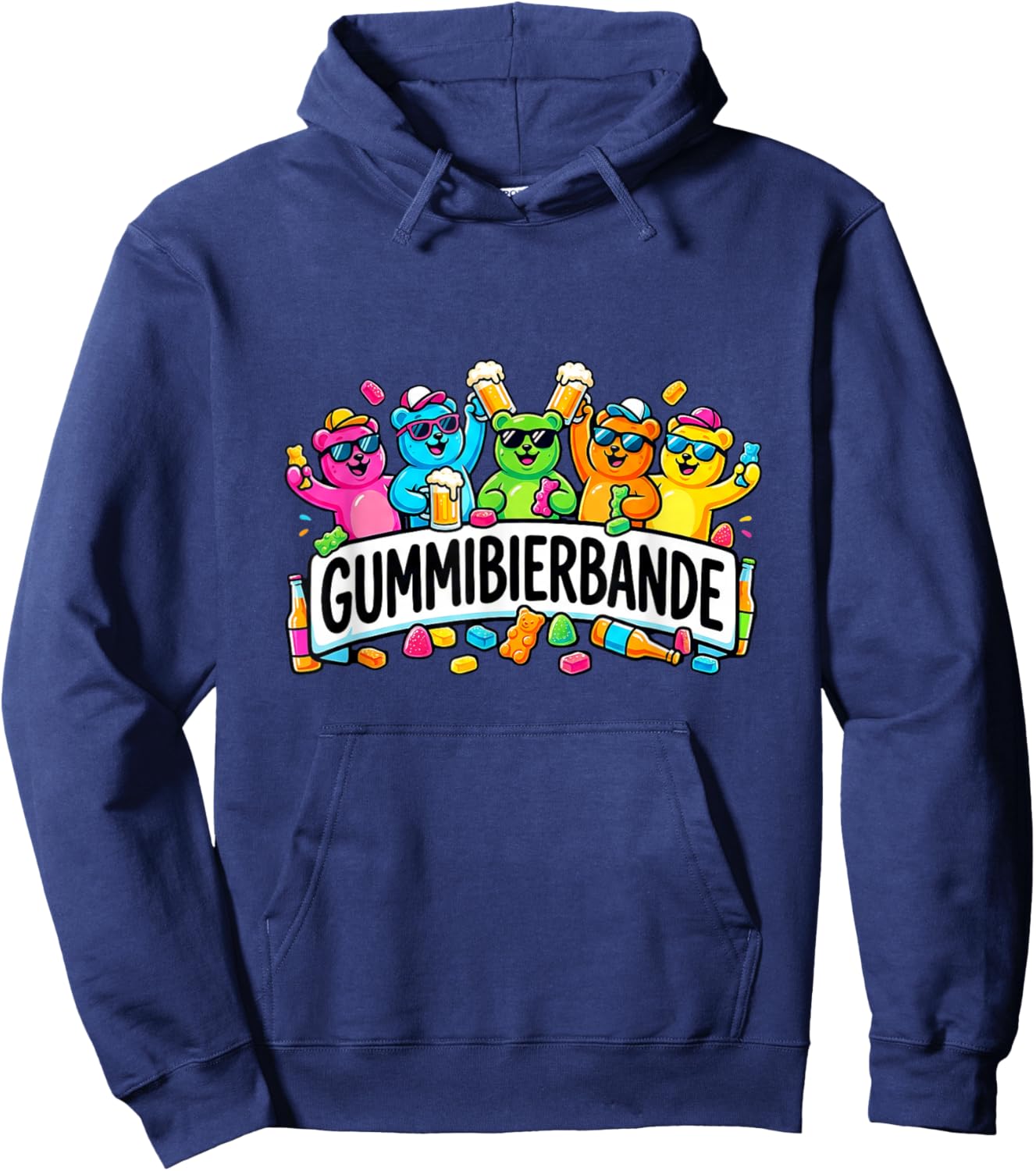 Gummy Bear Party Beer Outfit for Mallorca and Carnival Hoodie - Hoodie | Navy