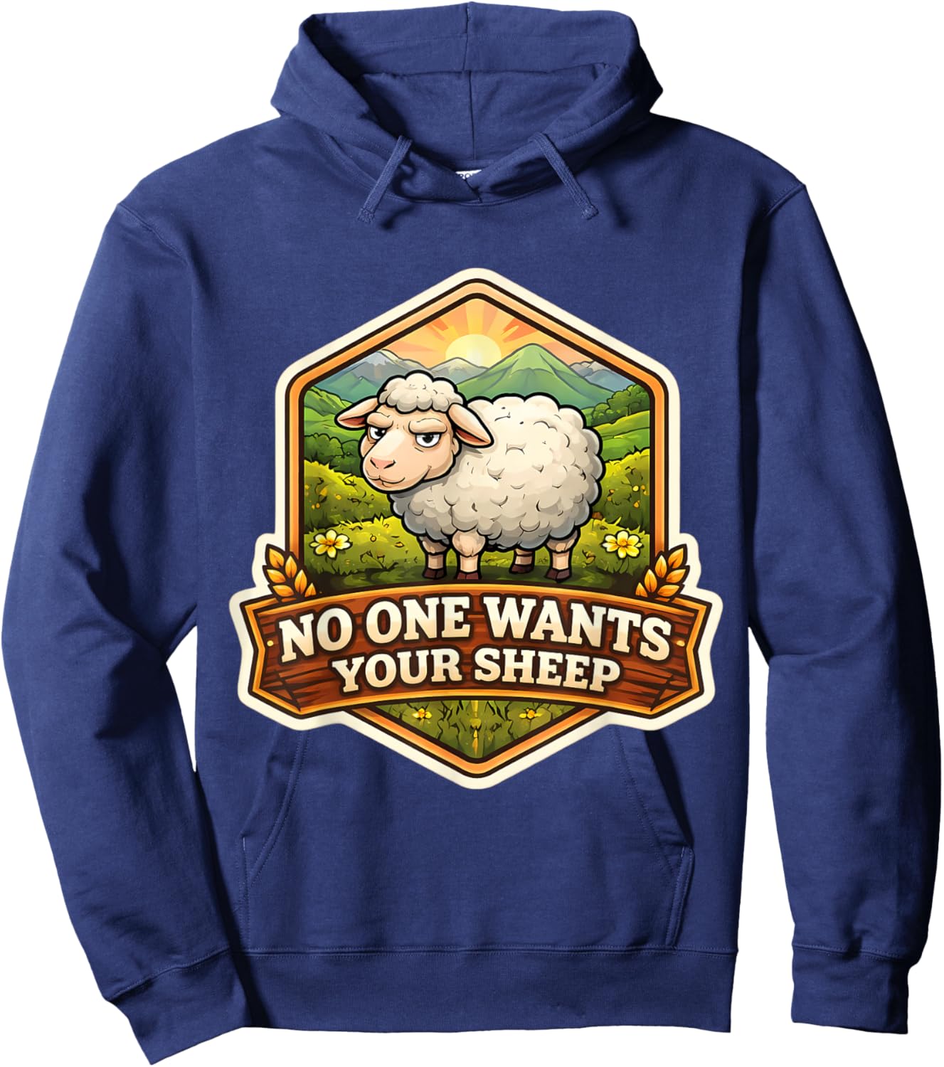 No One Wants Your Sheep Funny Board Game Lover Tabletop Joke Hoodie - Hoodie | Navy