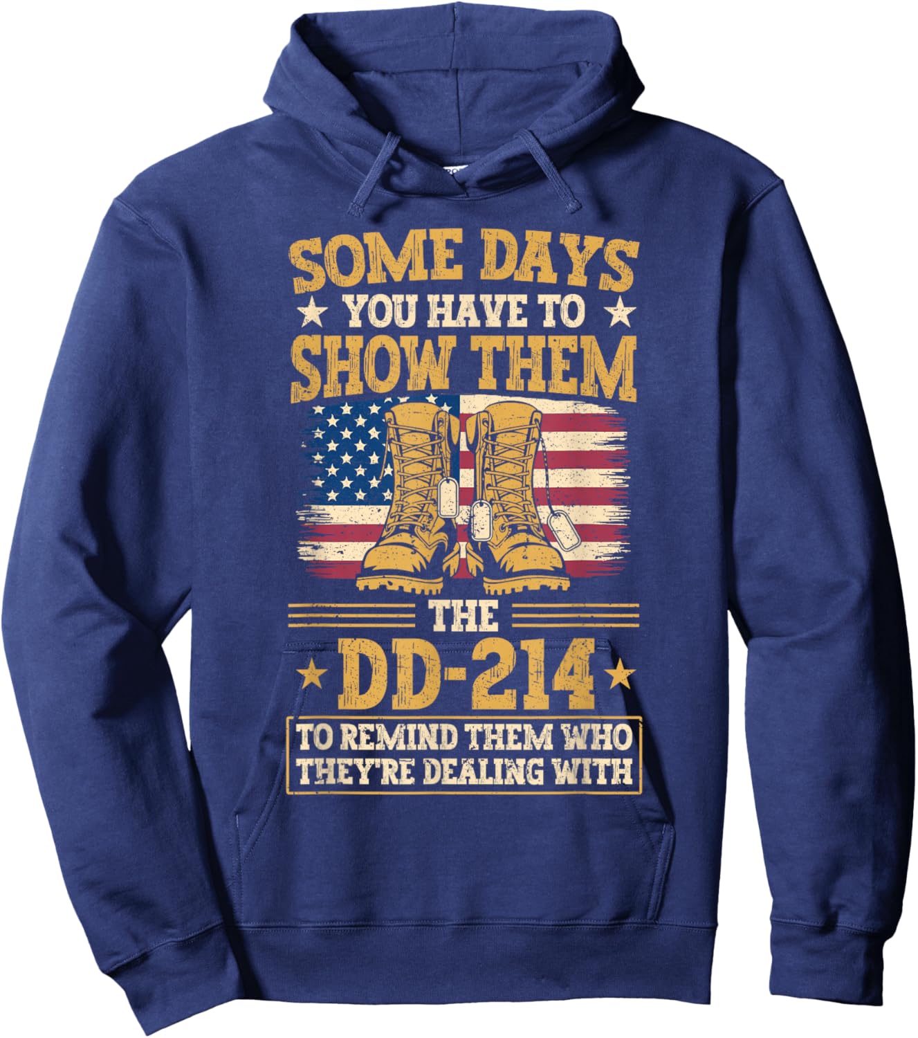 Grumpy Vet & Retired Military Gifts Grumpy Old Veteran - Black, Small - Military Veteran Hoodie - Hoodie | Navy