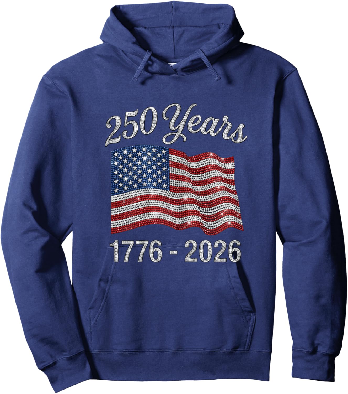 250 Anniversary USA Women Patriotic 1776 America 250th Hoodie - Hoodie | Navy