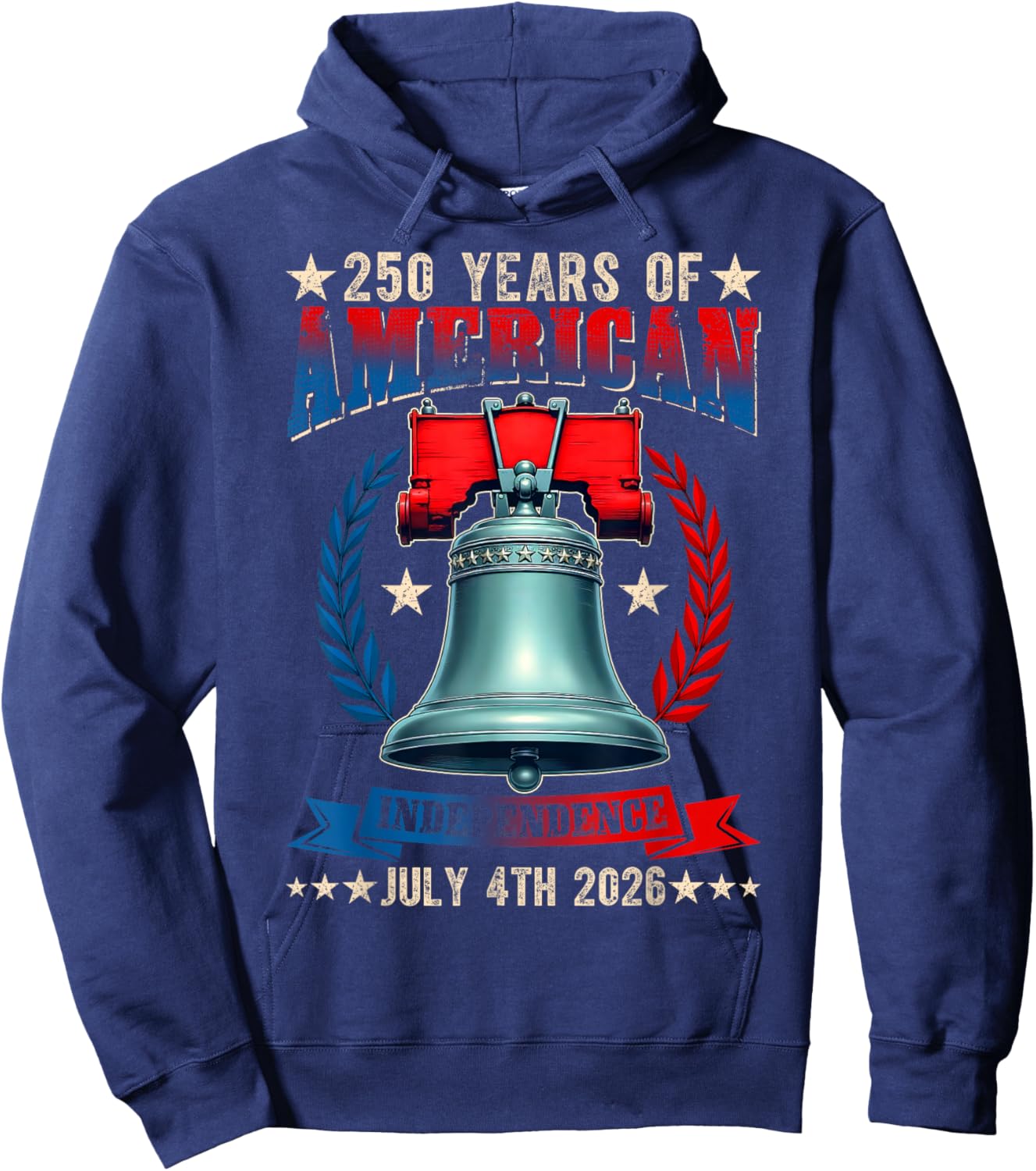 250 America Years Independence Liberty Bell 250th Birthday Hoodie - Hoodie | Navy