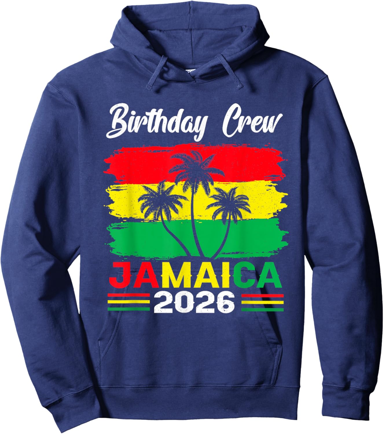 Birthday Crew Jamaica 2026 Summer Vacay Birthday Party Hoodie - Hoodie | Navy
