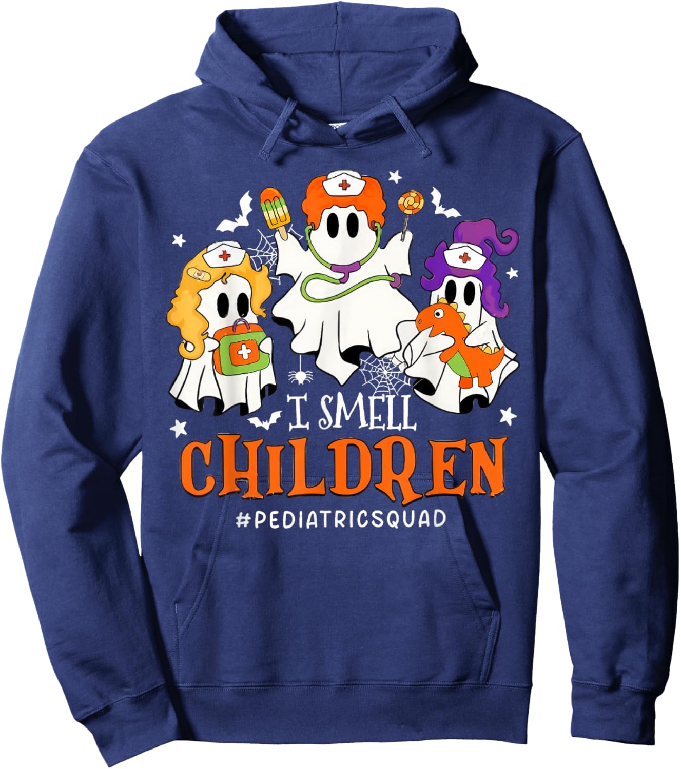 I Smell Children Funny Witch Halloween Pediatrics Nurse Hoodie - Hoodie | Navy
