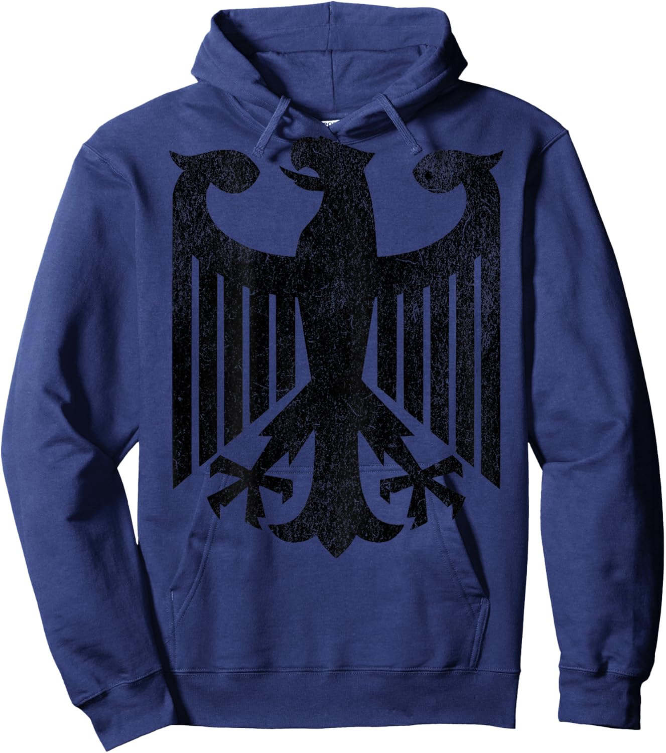 Backprint German Eagle , White, S Hoodie - Hoodie | Navy