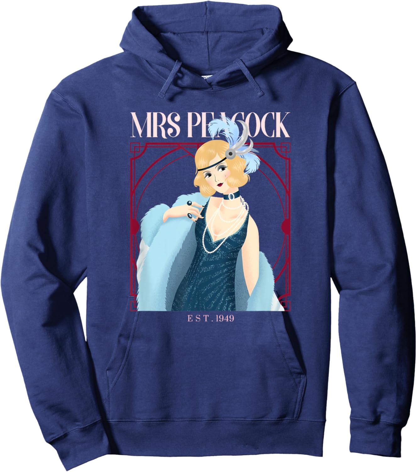 Mrs Peacock - Clue game Hoodie - Hoodie | Navy