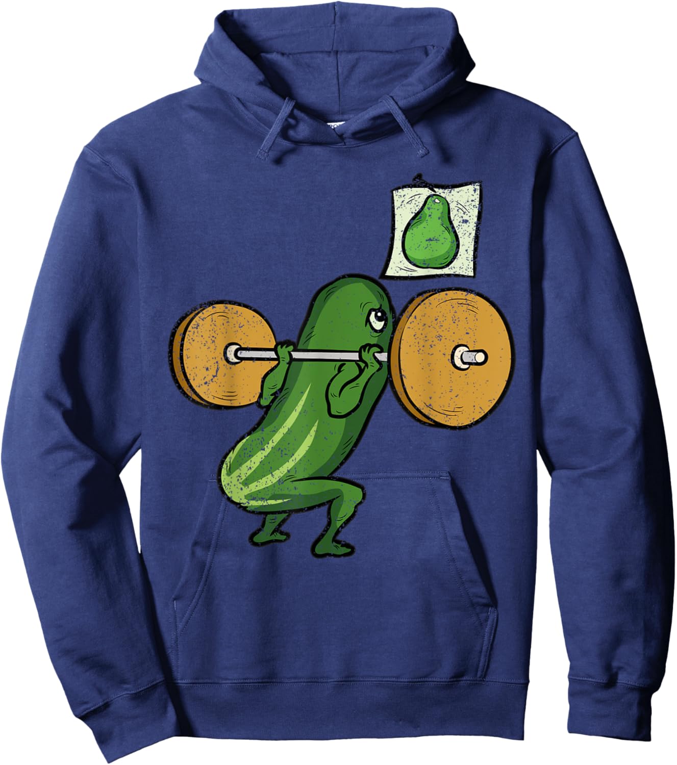 Cucumber Squat Halloween Funny Gym Workout Men Women Kids Hoodie - Hoodie | Navy