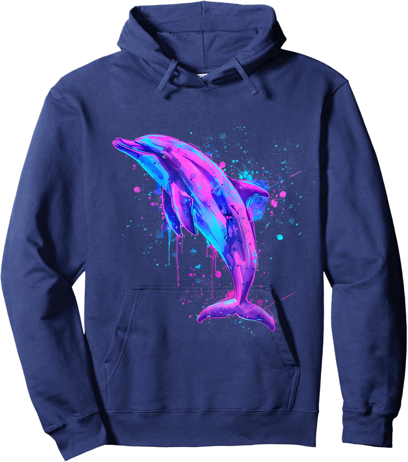 Sea Ocean Dolphin Artwork Dolphin Ocean Sea Animal Lover Hoodie - Hoodie | Navy