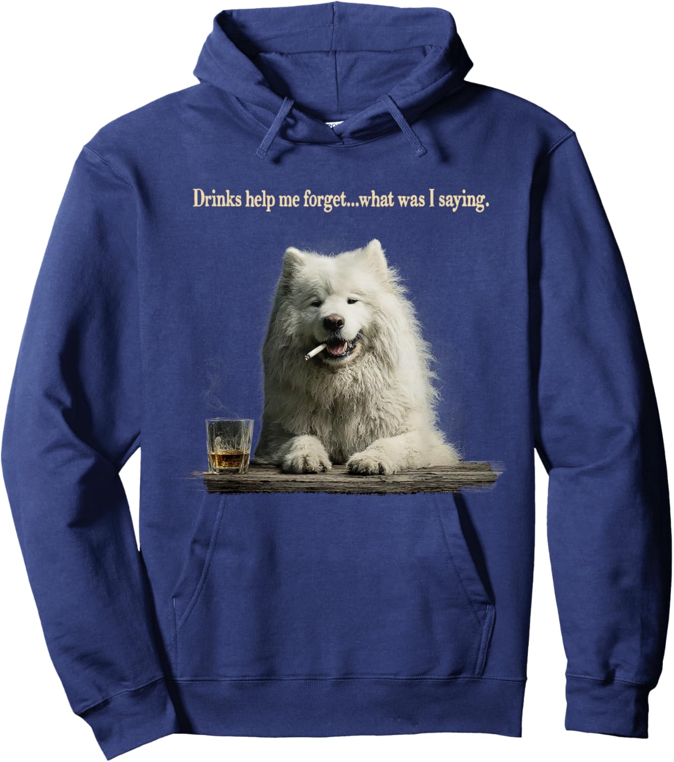 Drôle Samoyède Papa Fête des Pères Homme Femme Hoodie - Hoodie | Navy
