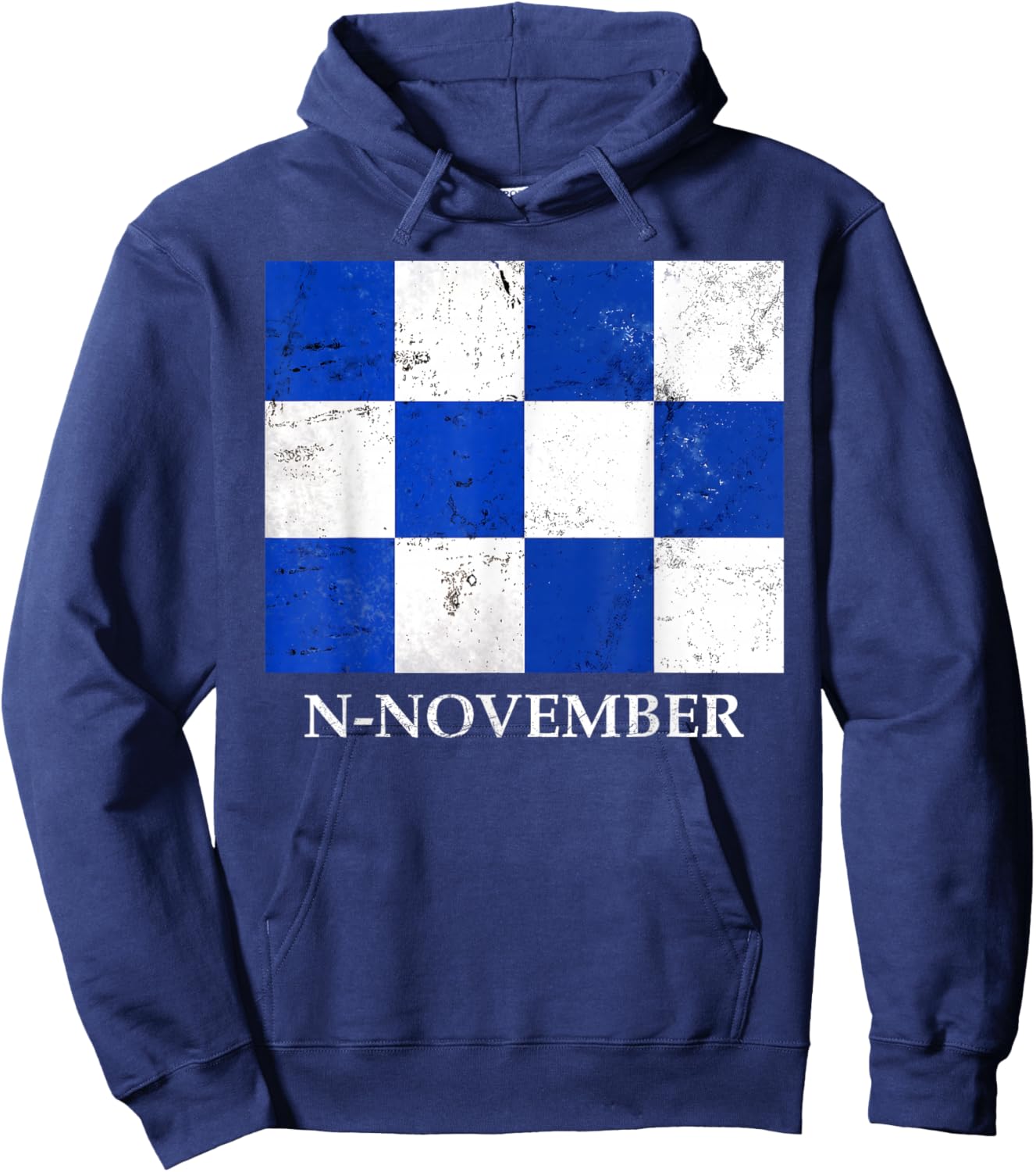 N November Maritime Signal Flag Hoodie - Hoodie | Navy