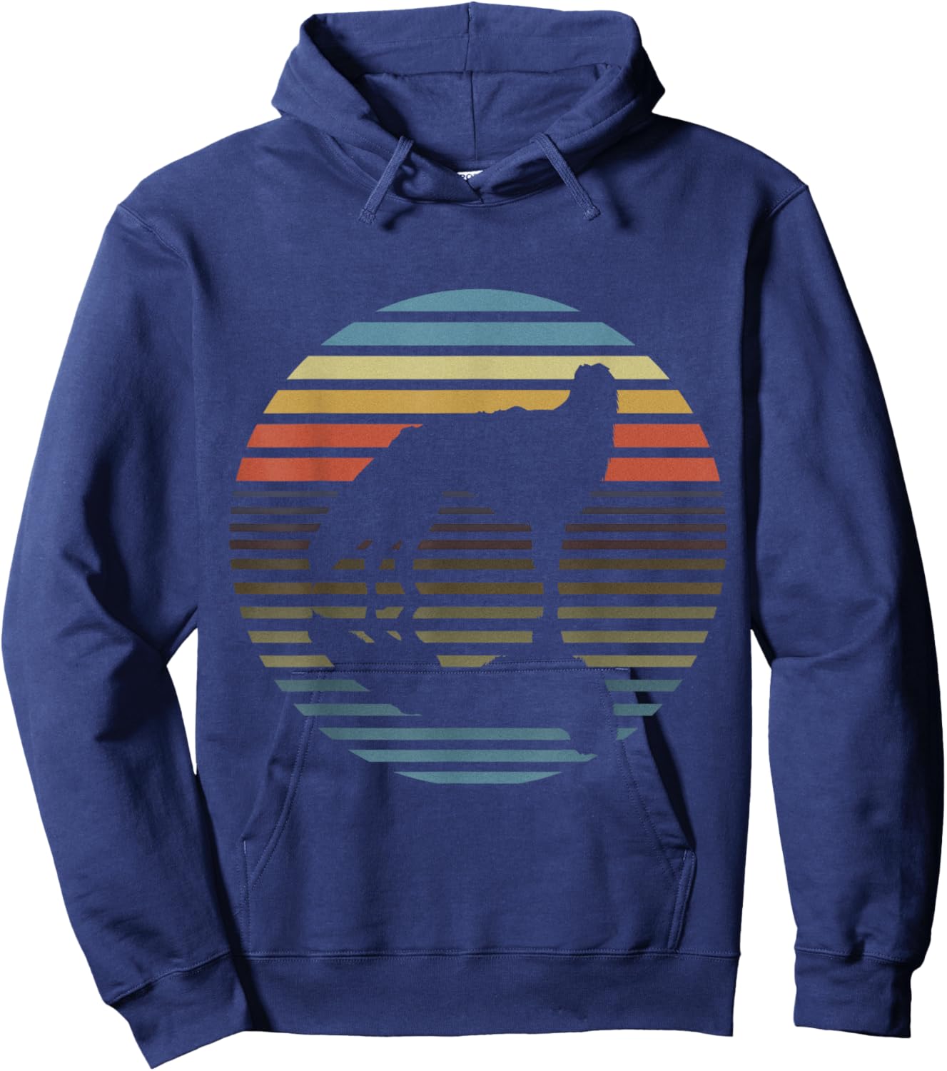 Silken Windhound Retro Mirror Image Hoodie - Hoodie | Navy