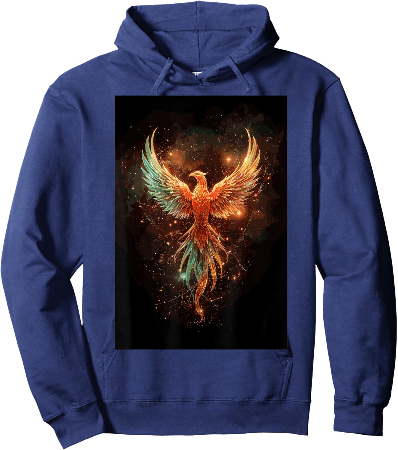 Phoenix Spirit Space Sky Firebird Mythical Symbol of Renaissance Hoodie - Hoodie | Navy