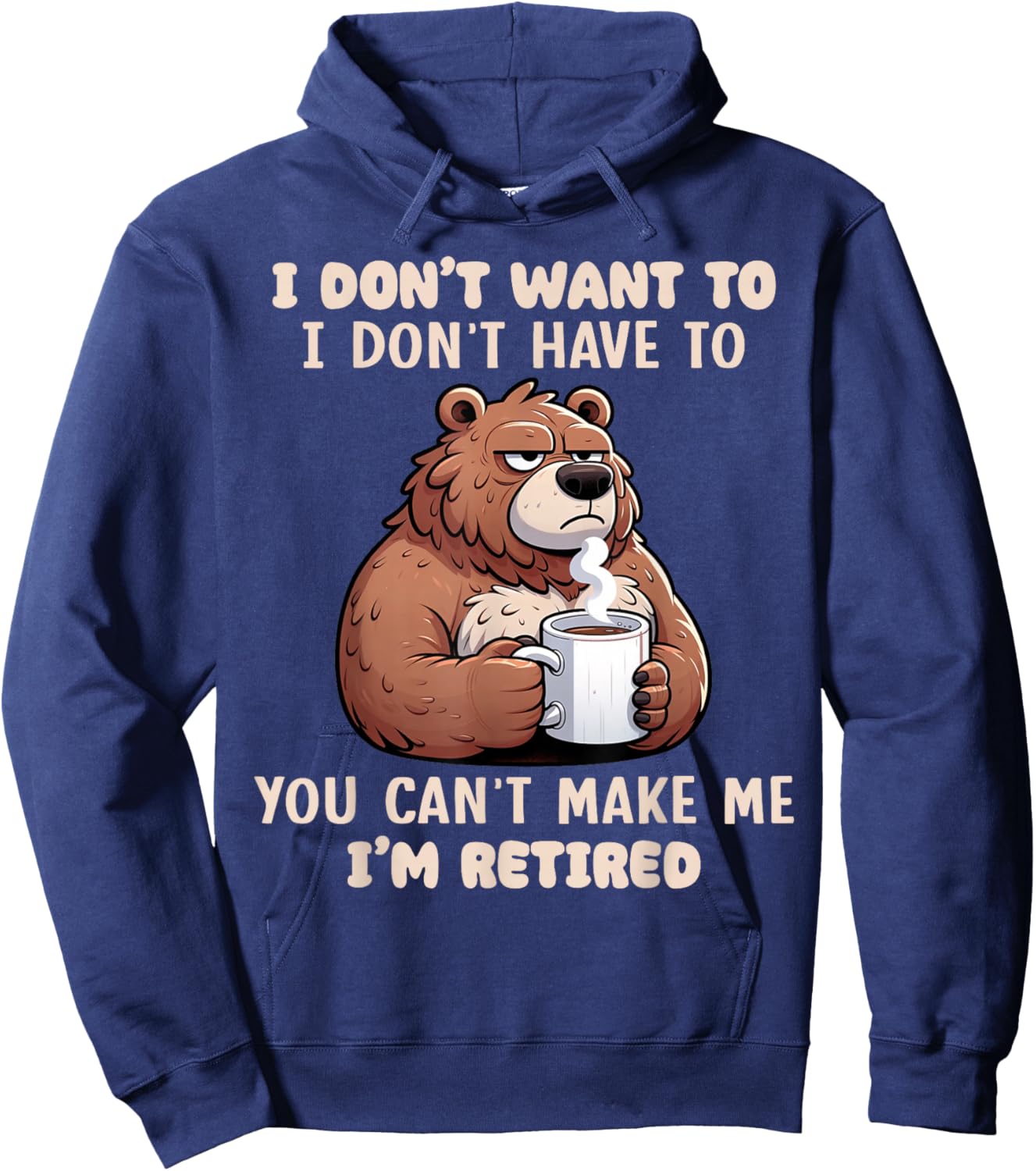 Funny Retirement I'm Retired Sarcastic Humor Graphic Hoodie - Hoodie | Navy