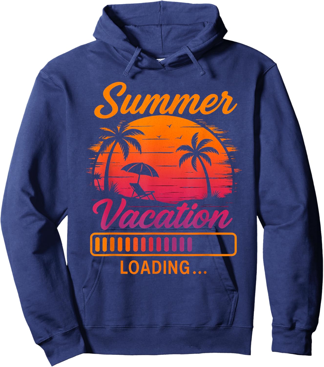 Summer Vacation Loading, Teacher Last Day of School Hoodie - Hoodie | Navy