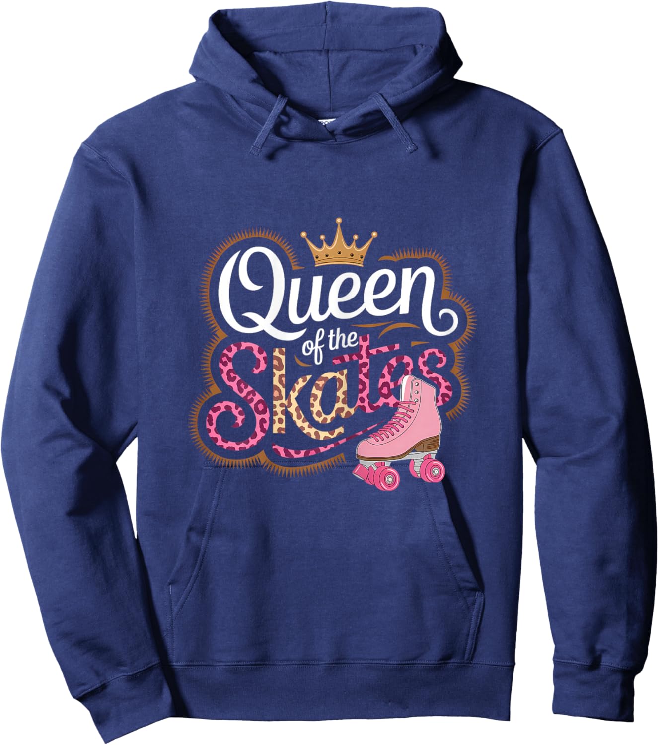 Queen Of the Roller Skates 90s Roller Skating Roller Skater Hoodie - Hoodie | Navy