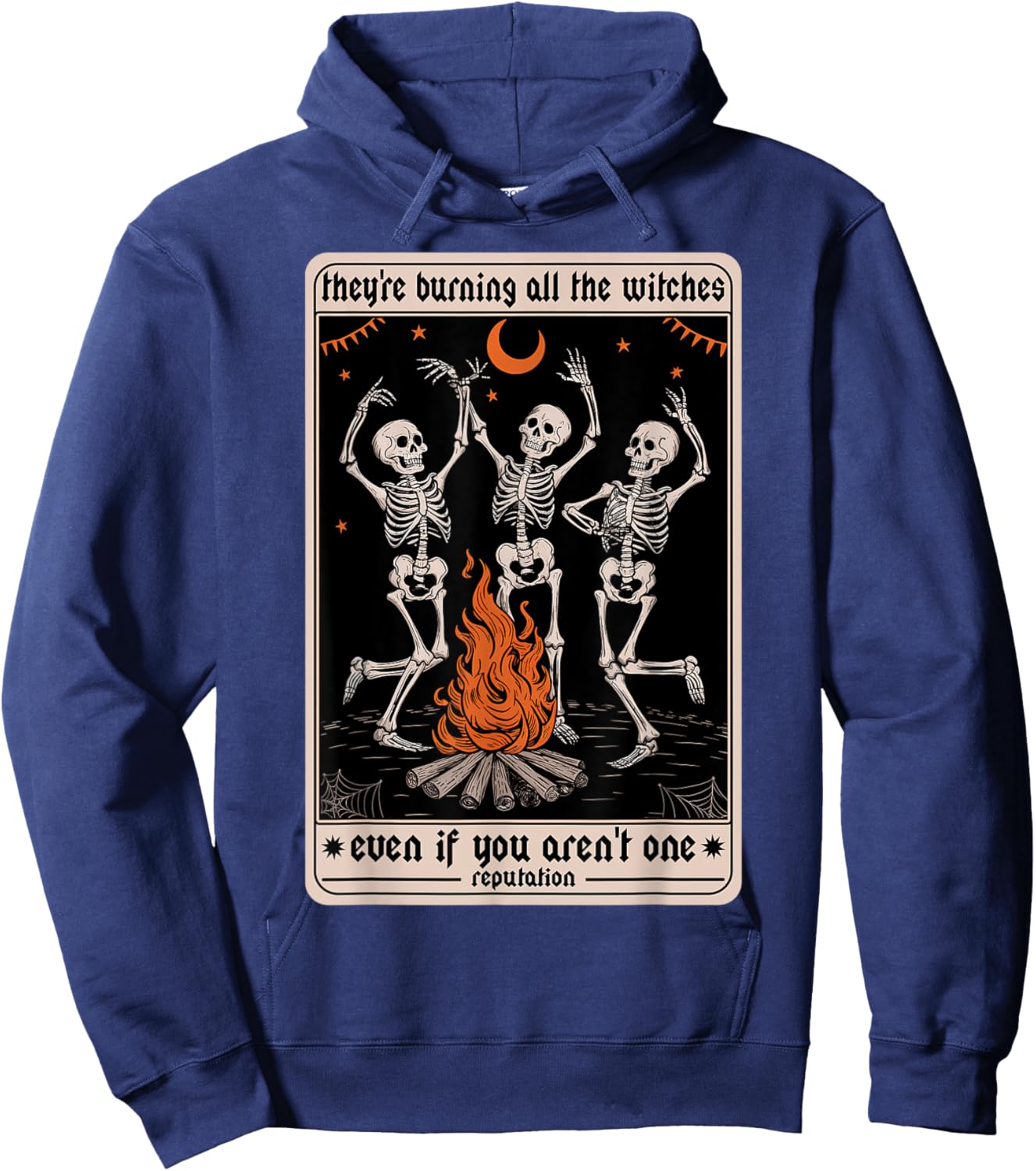 They're Burning All The Witches Even If You Arent One Card Hoodie - Hoodie | Navy