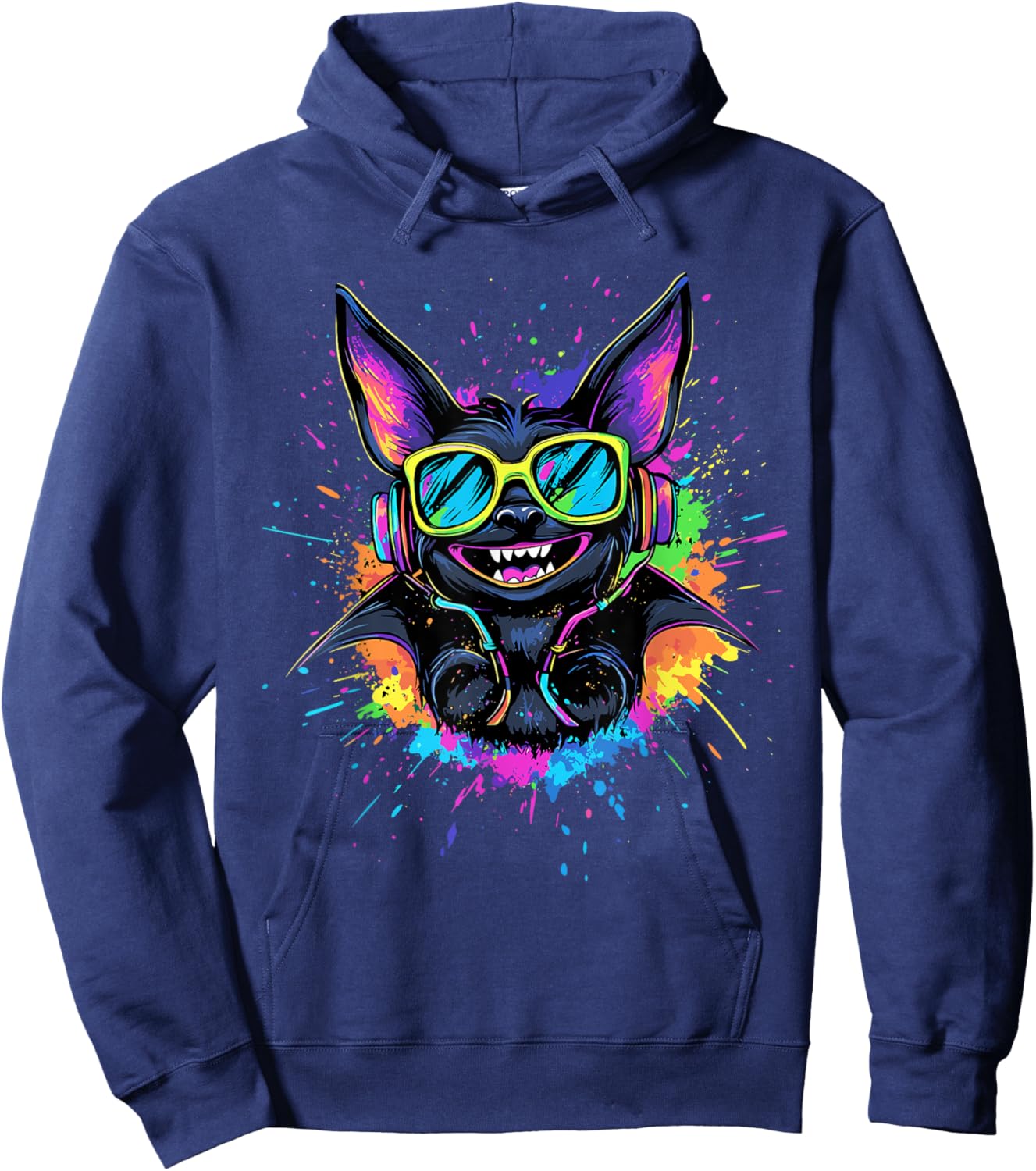 Bat Microbat Megabat Vampire Bats Cute Bat Hoodie - Hoodie | Navy