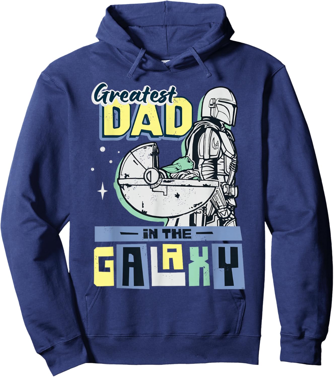 Star Wars The Mandalorian & Grogu Greatest Dad in the Galaxy Hoodie - Hoodie | Navy