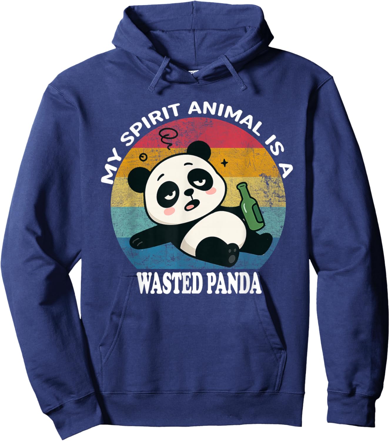 Wasted Panda is My Spirit Animal Funny Racoon Meme Hoodie - Hoodie | Navy
