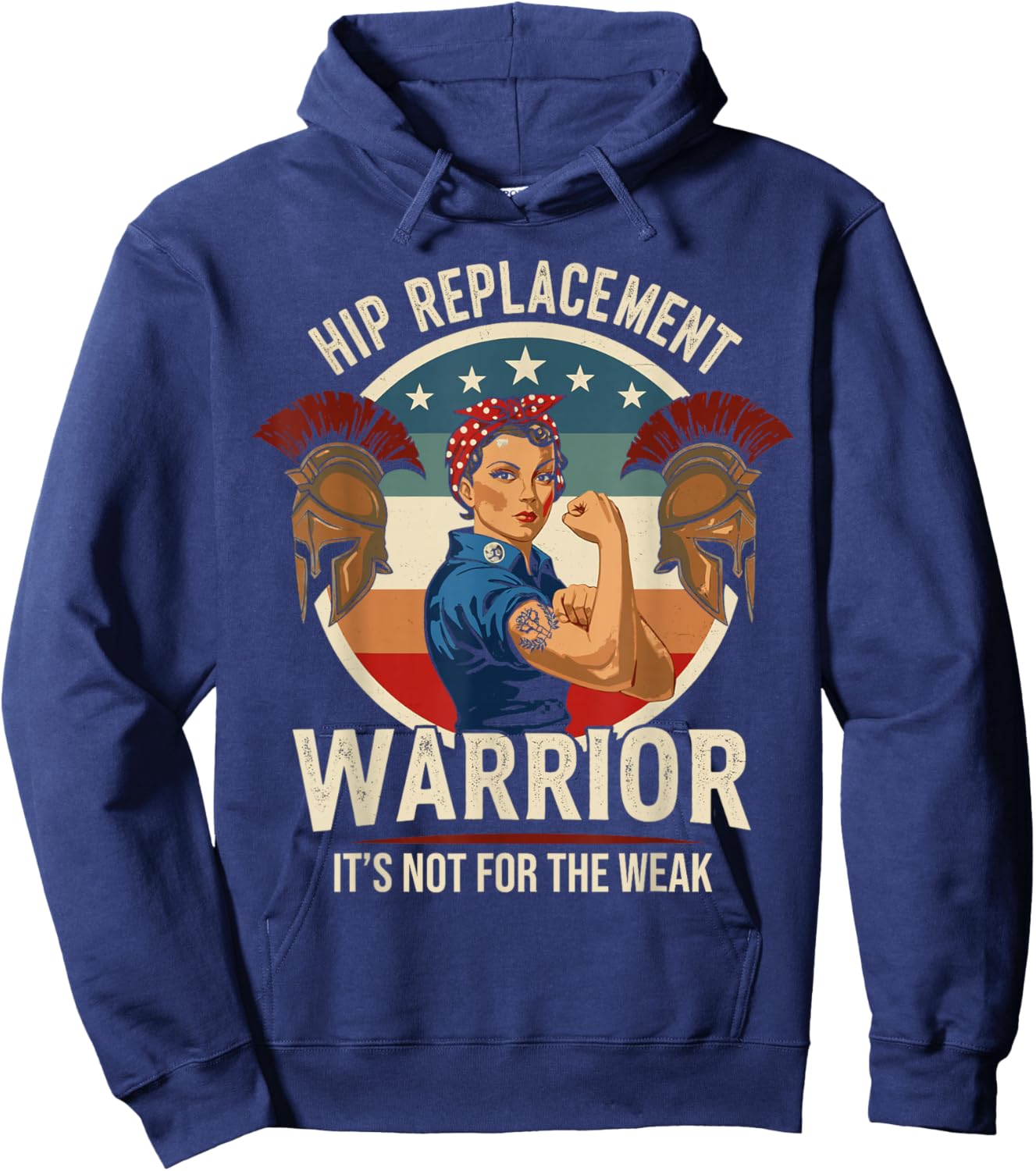 Hip Surgery Gifts Bionic Shirts Hip Replacement Hoodie - Hoodie | Navy