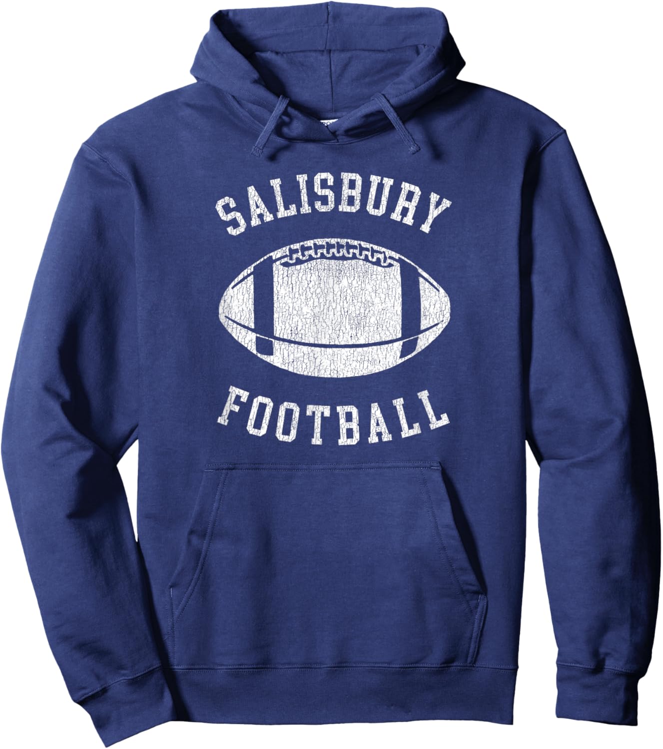 Salisbury Football Distressed Vintage 80's Throwback Classic Hoodie - Hoodie | Navy