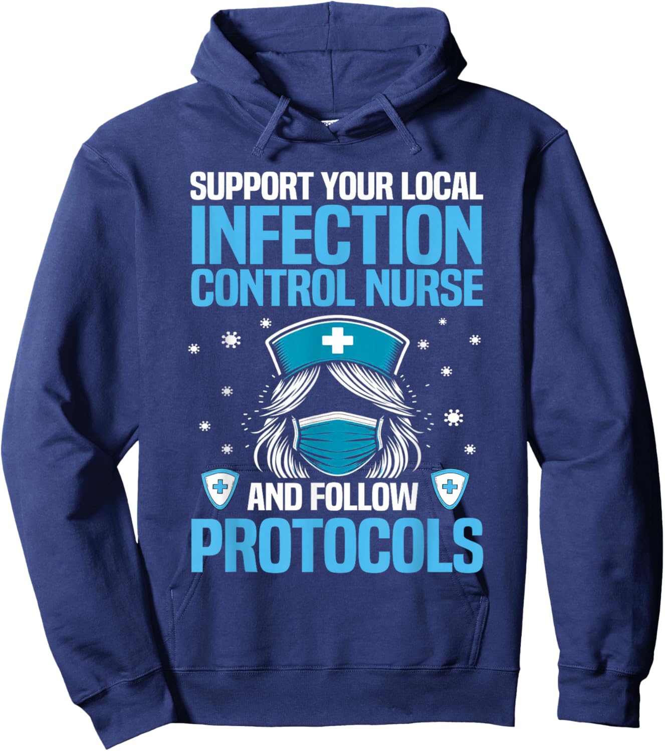 Funny Infection Control Nurse Infection Prevention Hoodie - Hoodie | Navy
