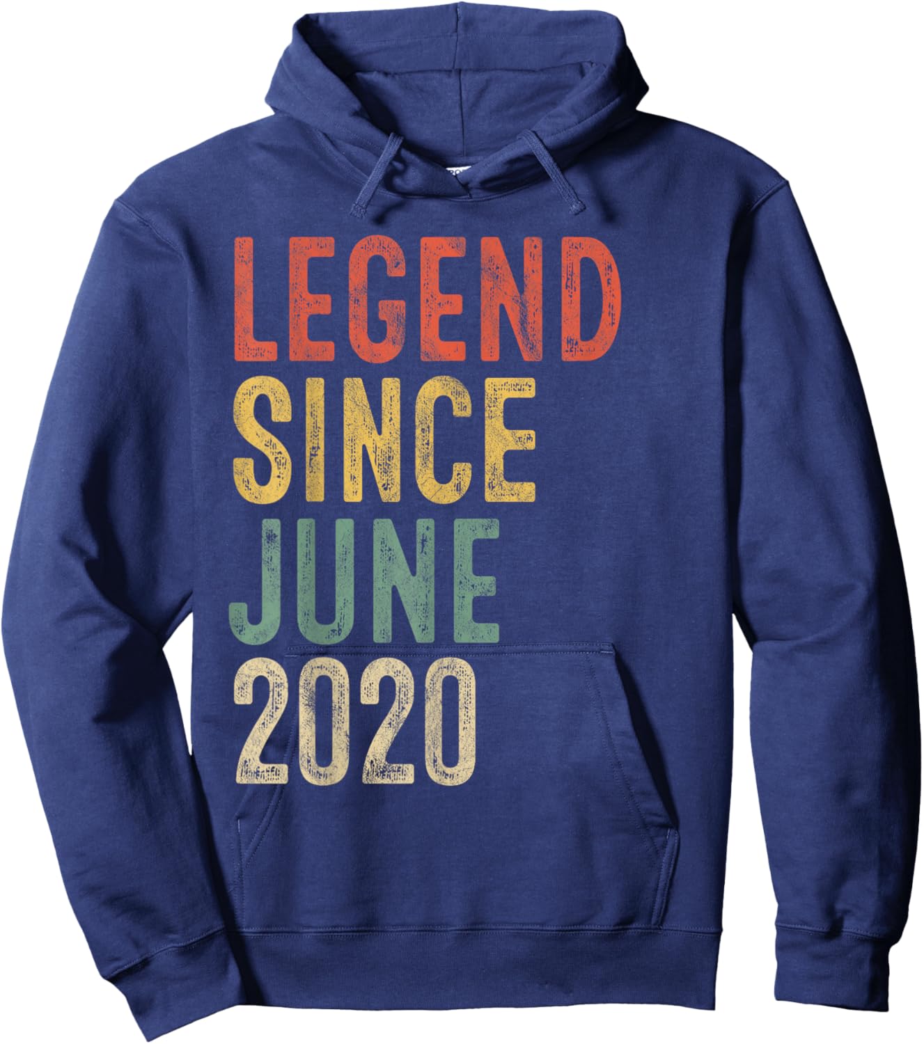 Legend Since June 2020 6th Birthday Boy Girl 6 Year Old Hoodie - Hoodie | Navy