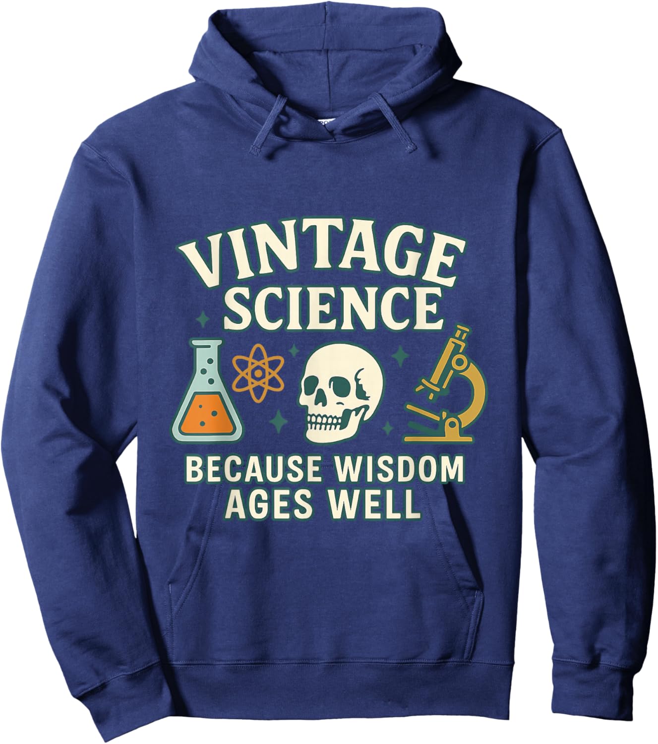 Vintage Science Because Wisdom Ages Well Hoodie - Hoodie | Navy