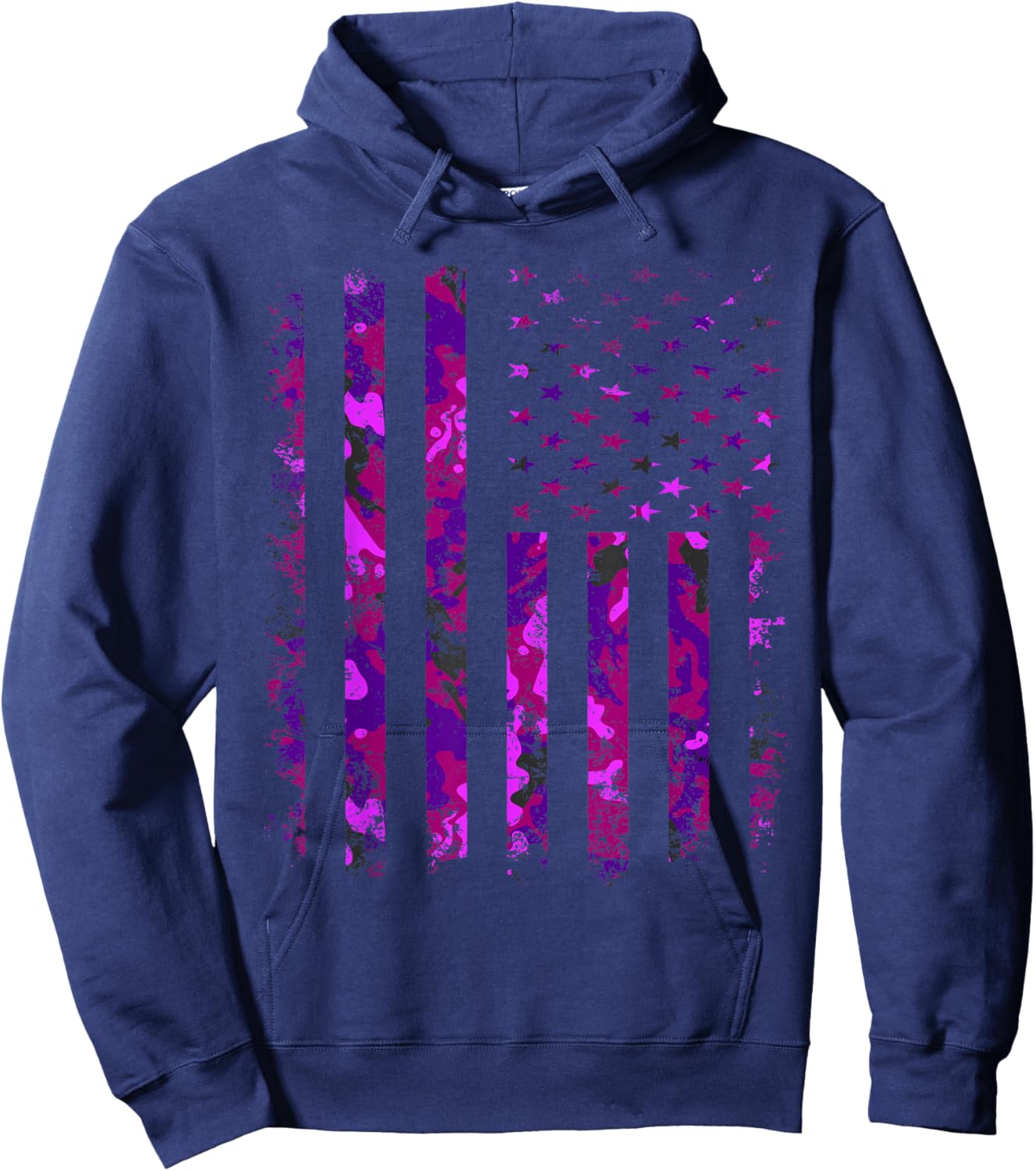 Purple up US Flag Military Kids Month of The Military Child Hoodie - Hoodie | Navy