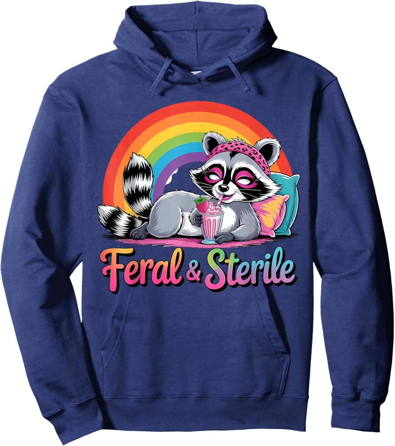 Feral and Sterile Hysterectomy Recovery Hoodie - Hoodie | Navy