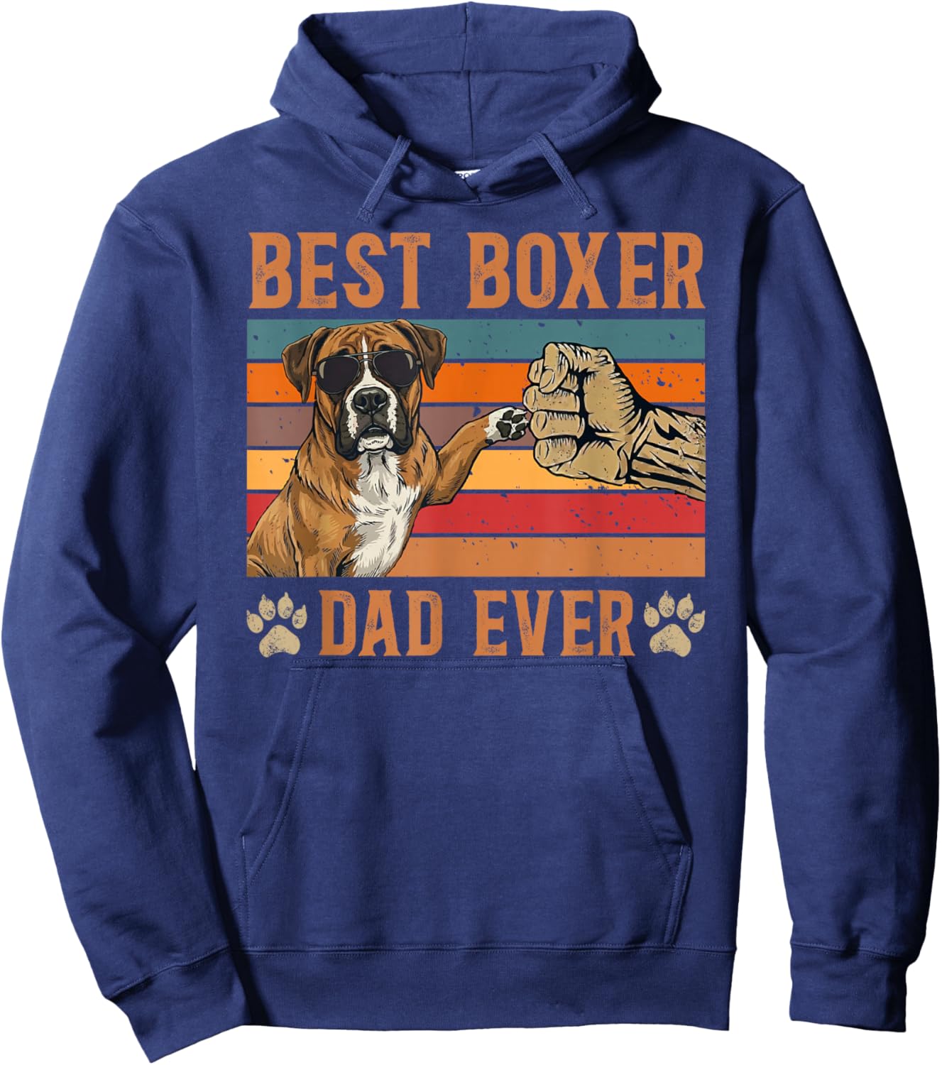 Best Boxer Dad Ever Dad of A Boxer Father Hoodie - Hoodie | Navy