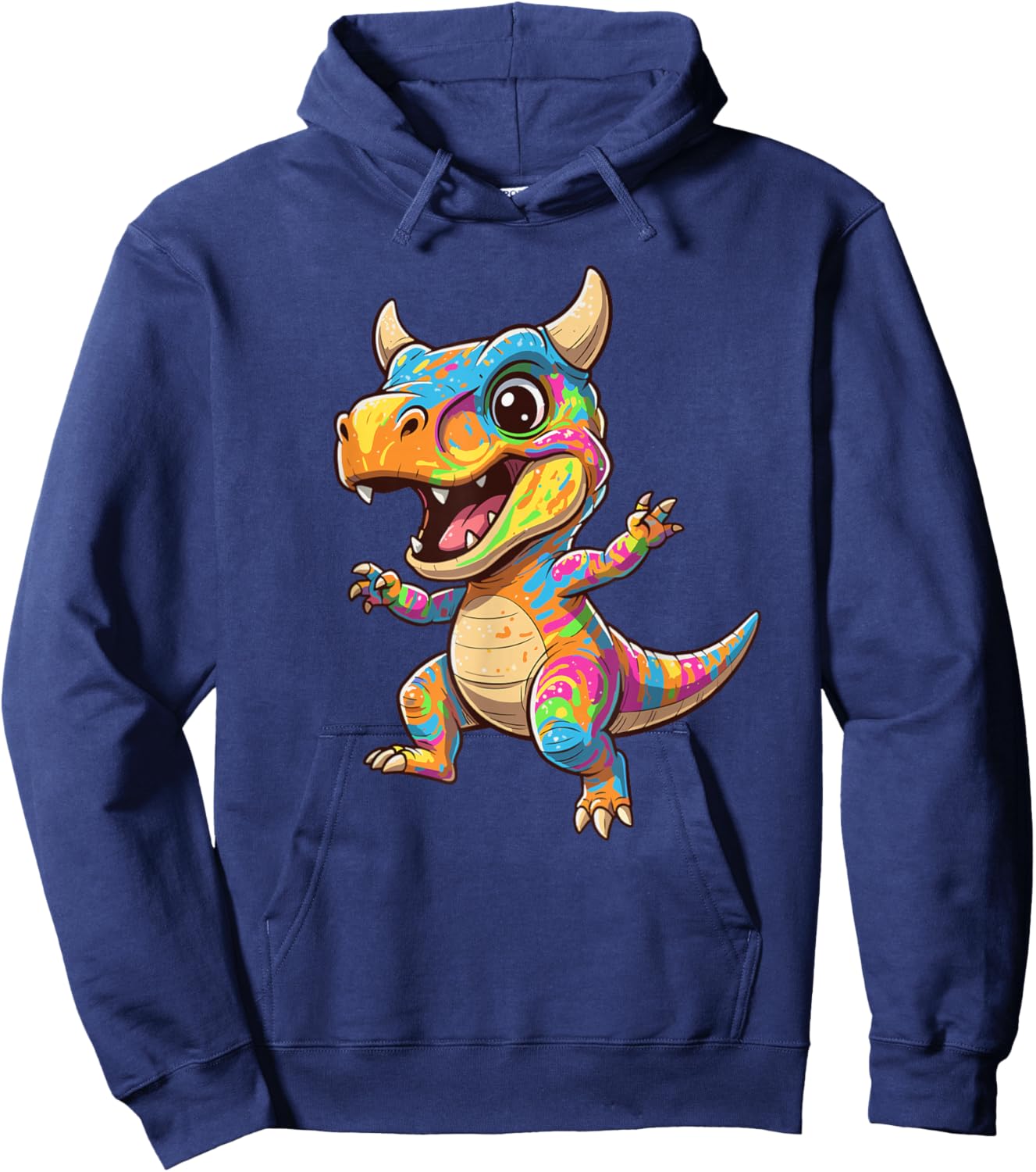 Adorable Dinosaure Arc-en-Ciel pour fête d'anniversaire d'enfants Hoodie - Hoodie | Navy