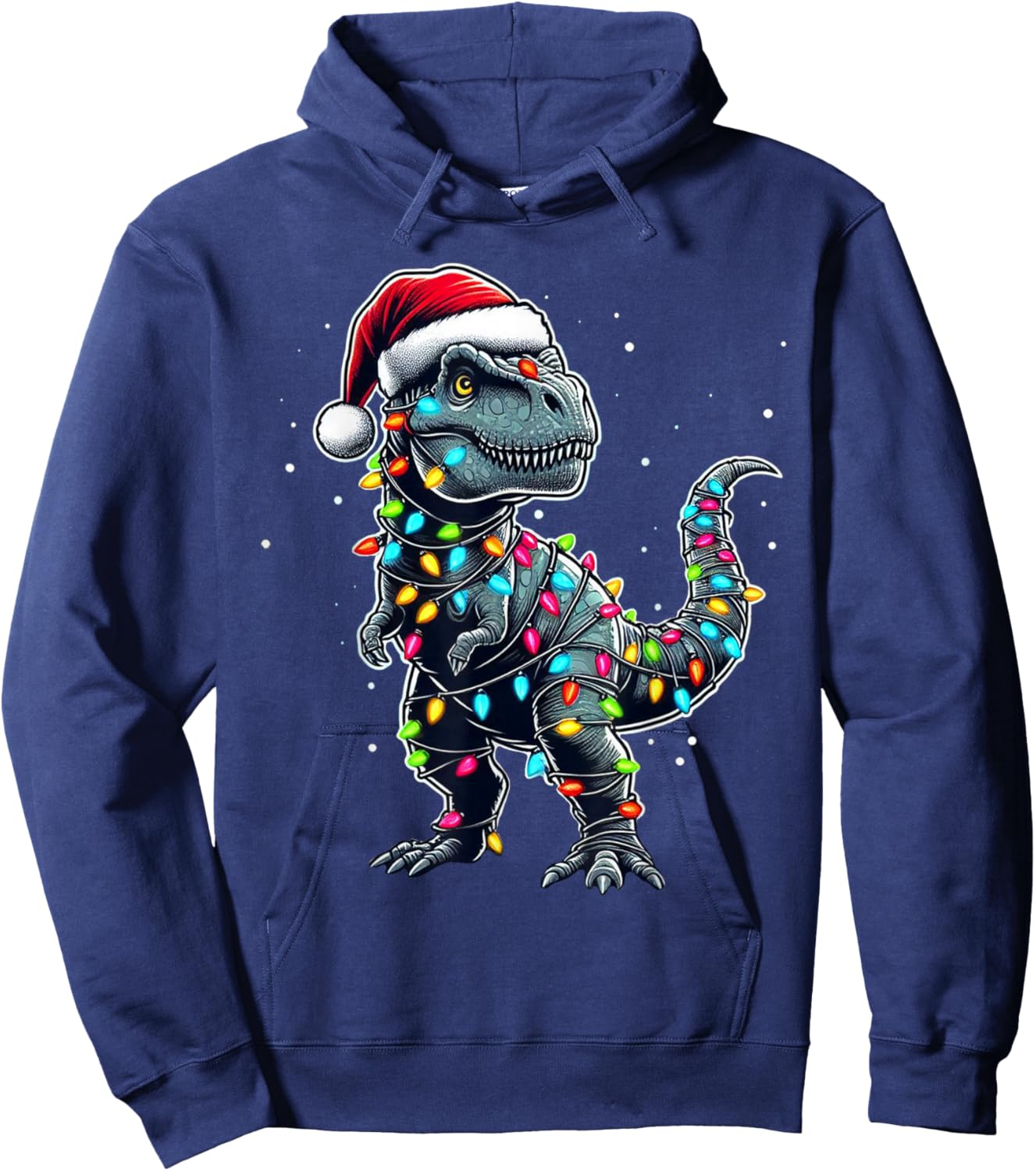 Dinosaur T-rex Tree Christmas Xmas Pet Dino Trex Hoodie - Hoodie | Navy