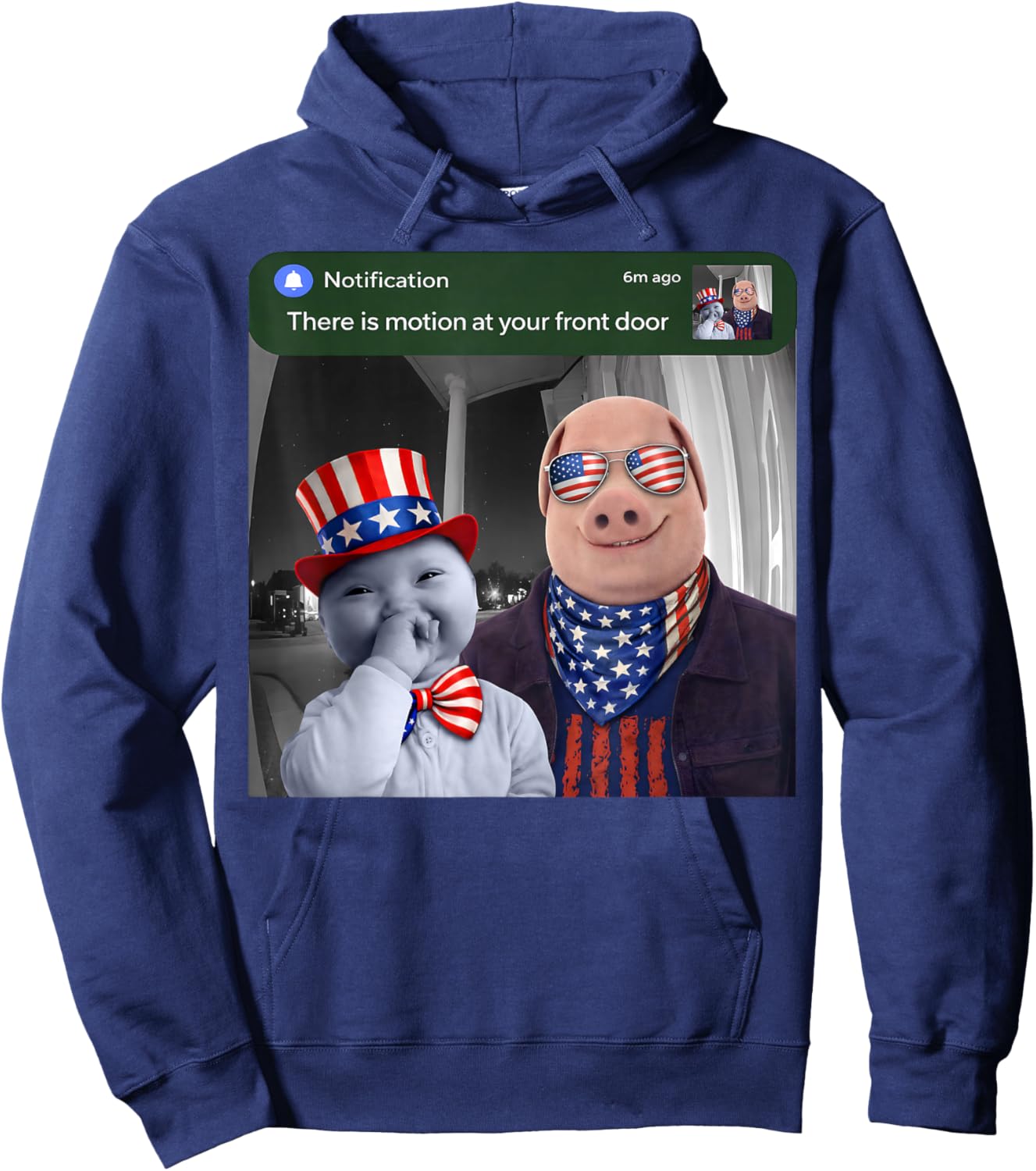 There is Motion At Your Front Door John Pork and Ai Baby Hoodie - Hoodie | Navy