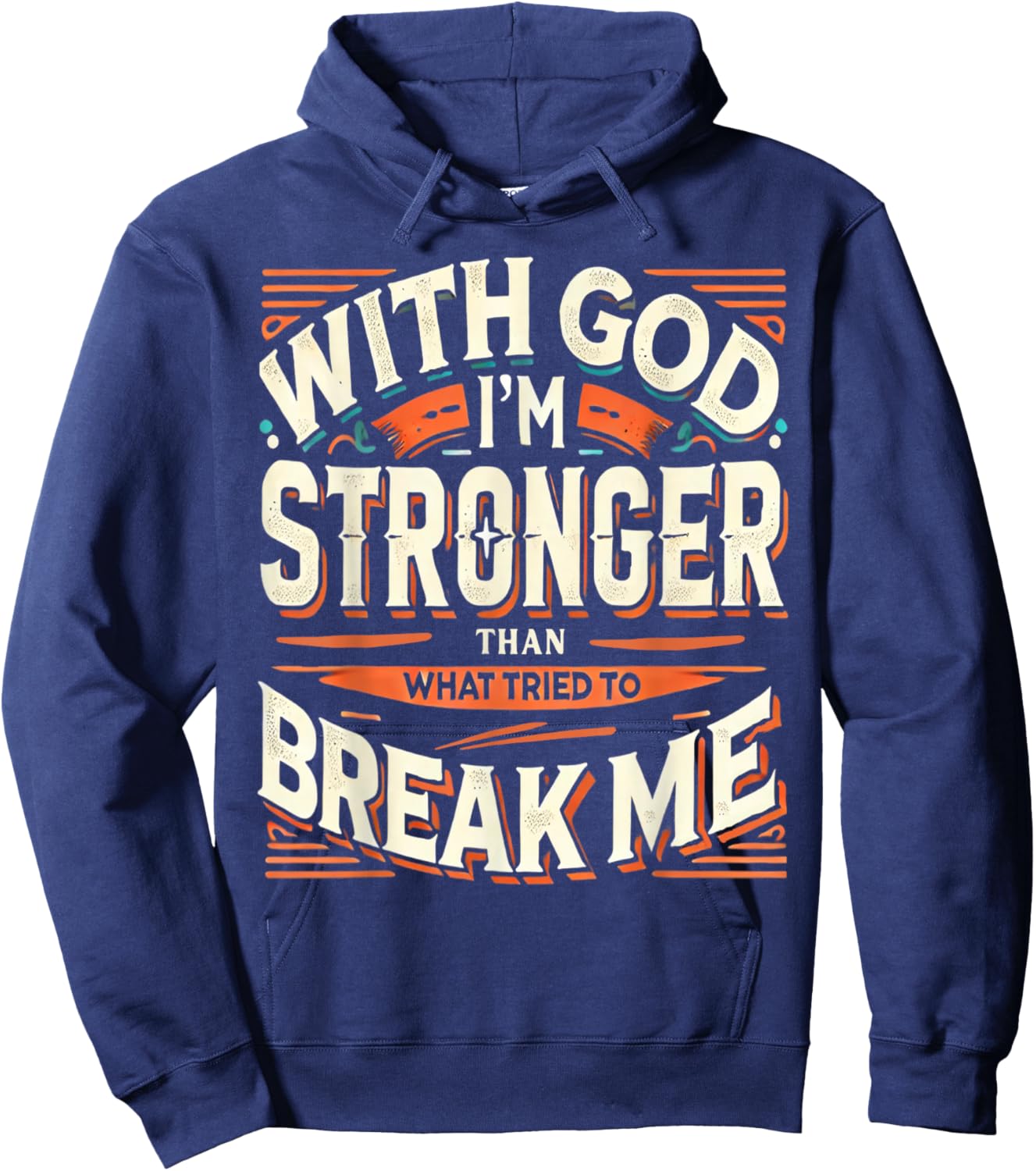 Inspirational Christian Religious Faith Based God Clothing Hoodie - Hoodie | Navy