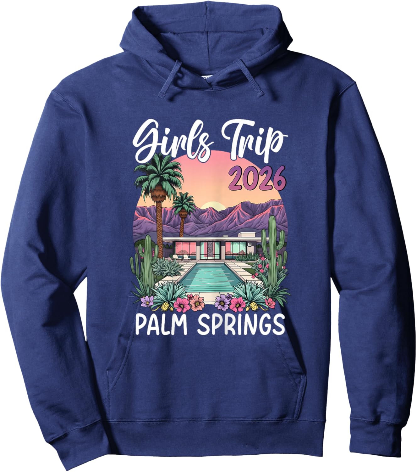 Palm Springs 2026 Girls Trip Weekend Hoodie - Hoodie | Navy