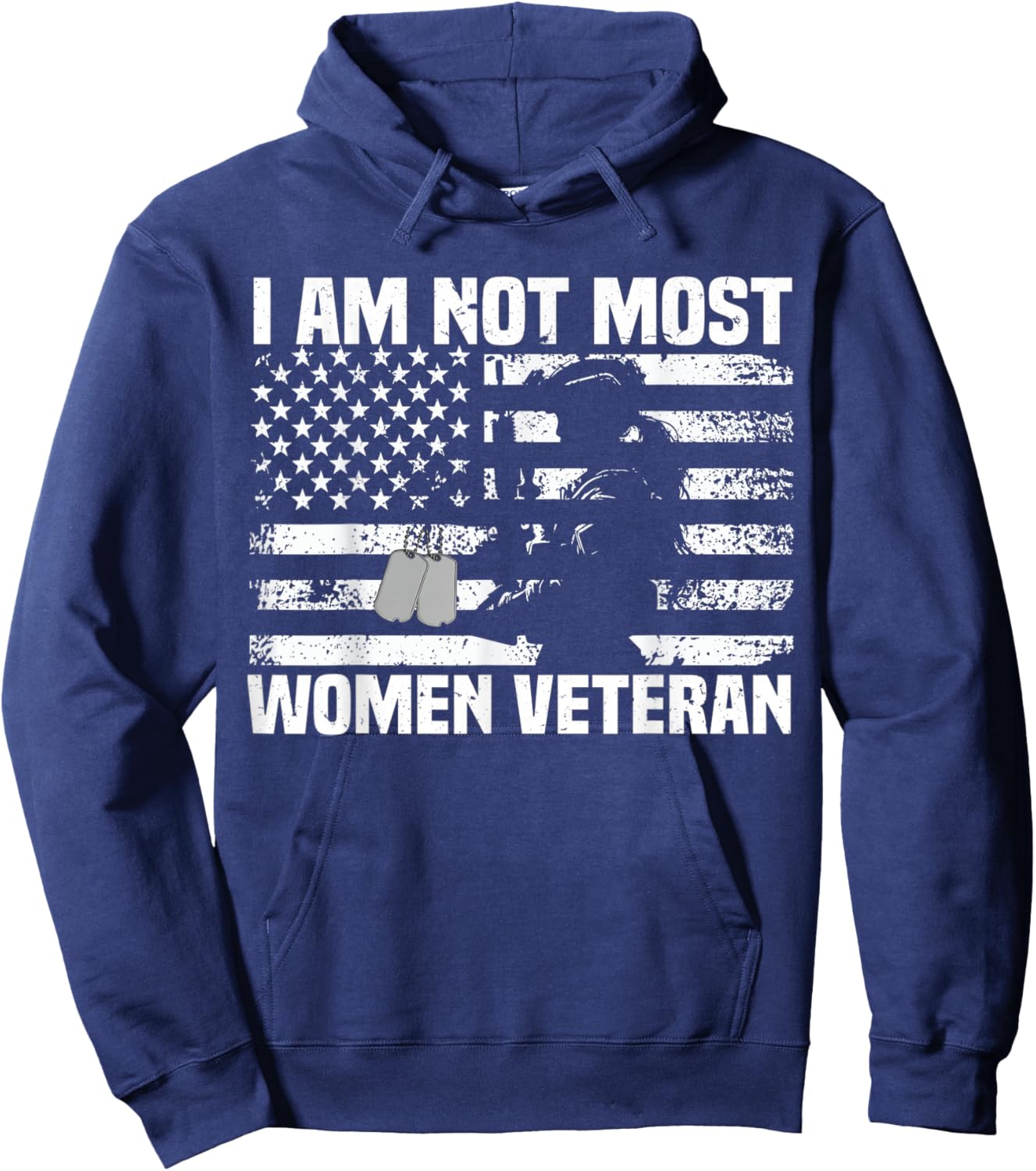I Am Not Most Women Veteran patriotic Women Hoodie - Hoodie | Navy